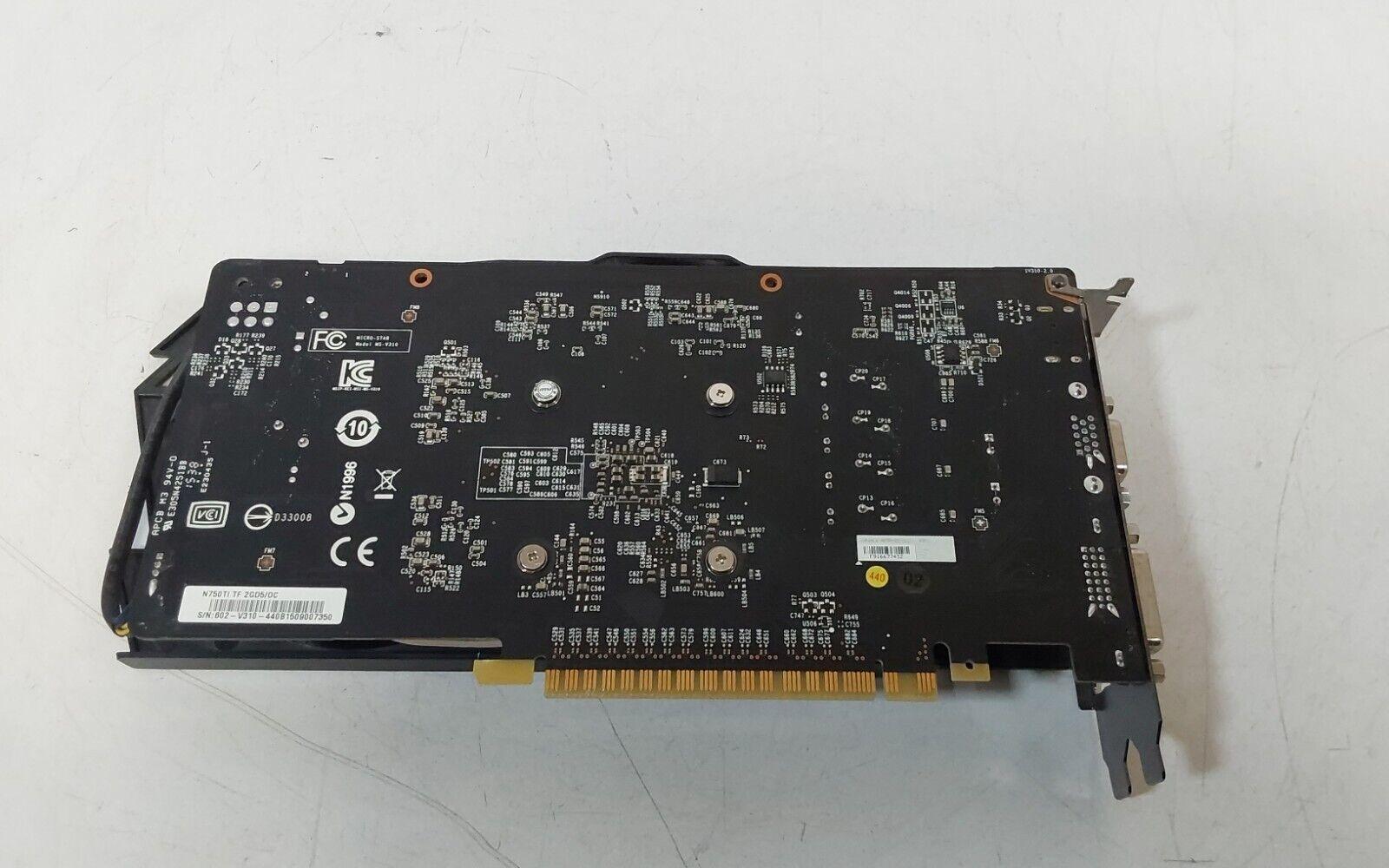 MSI Nvidia 750TI TF 2GB GPU