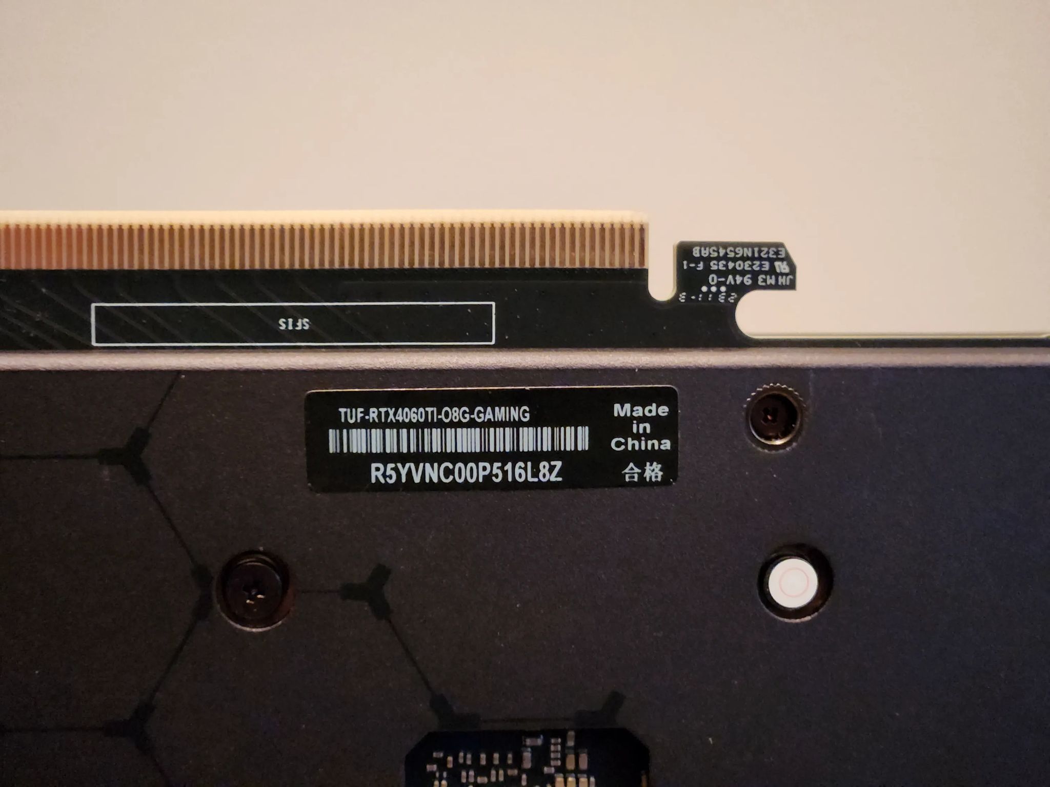 TUF 4060ti 8GB Graphics Card barely used!
