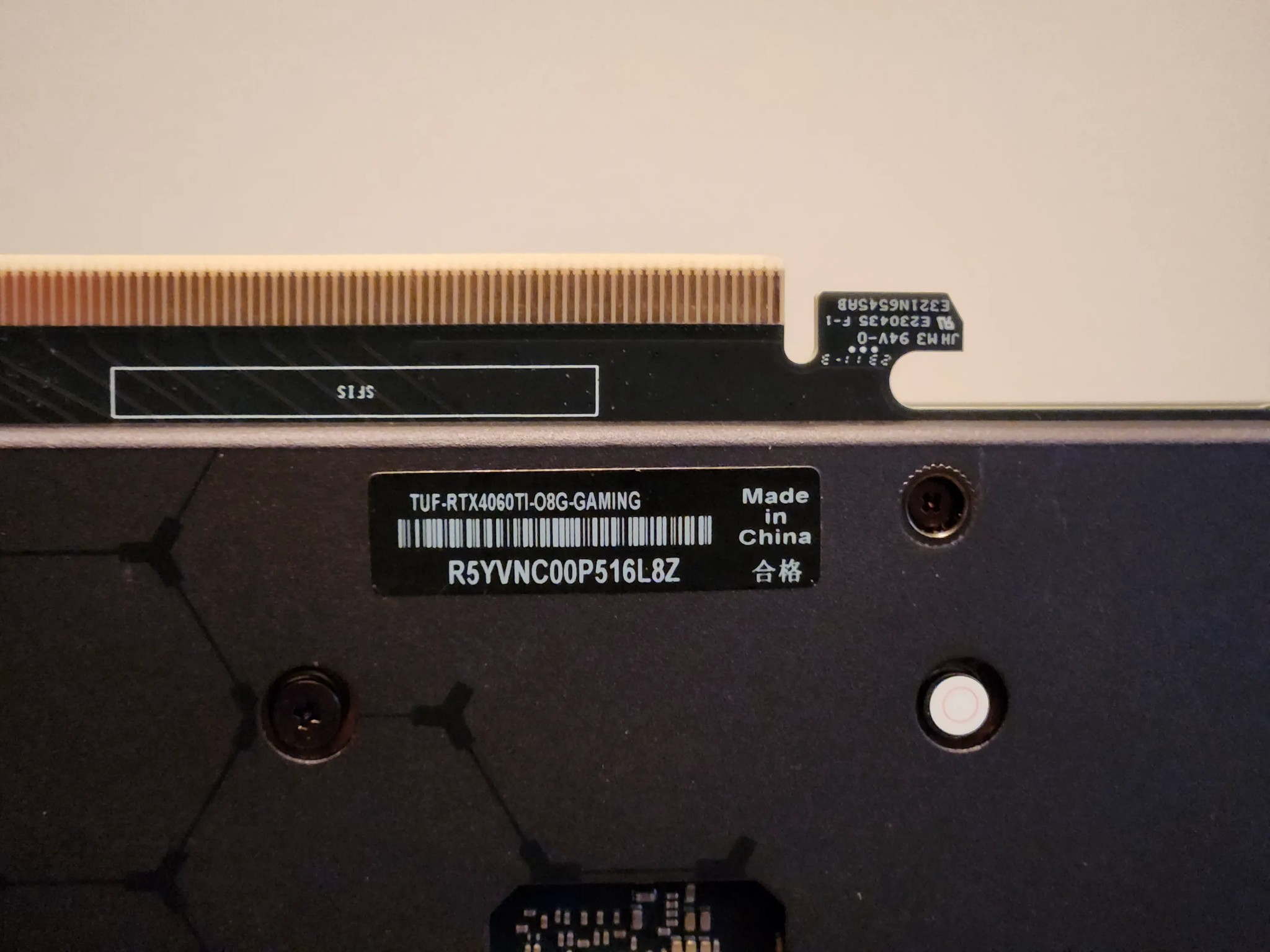 TUF 4060ti 8GB Graphics Card barely used!