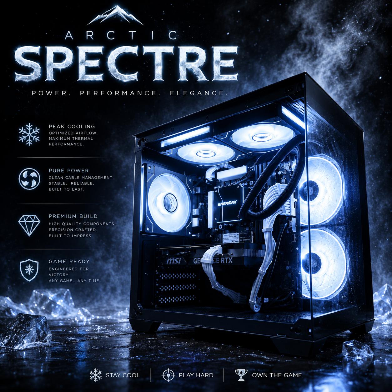 ❄️"Arctic Spectre"🌈 | 1080p Gaming | RTX 5060 | Ryzen 5 8400F | 16GB DDR5 | 1TB Storage