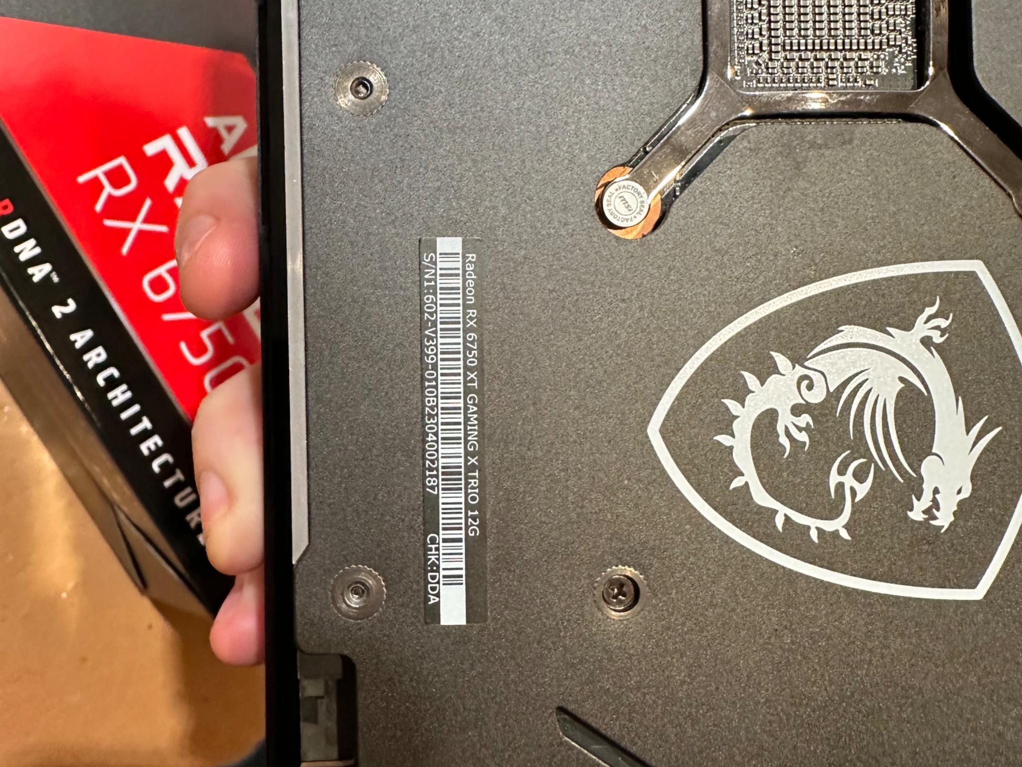 MSI RX 6750XT gaming trio X 12gb