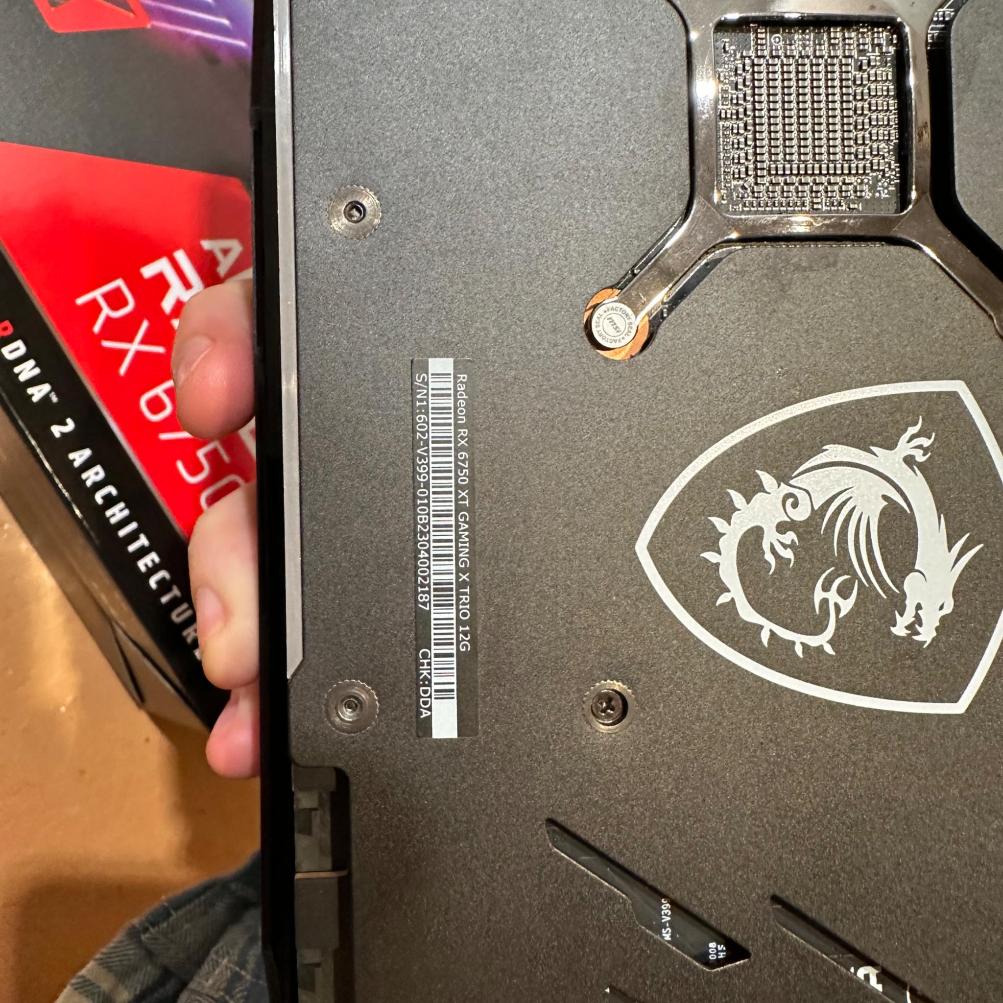 MSI RX 6750XT gaming trio X 12gb