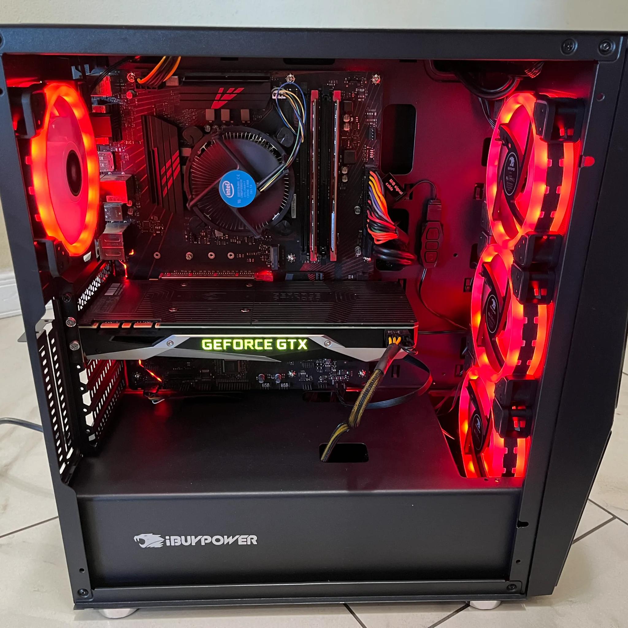 🟠🔥NVIDIA GTX 1080, Intel i5-9500T,16GB RAM, 1.2 TB Storage, High Performance Gaming PC w/ RGB Remote
