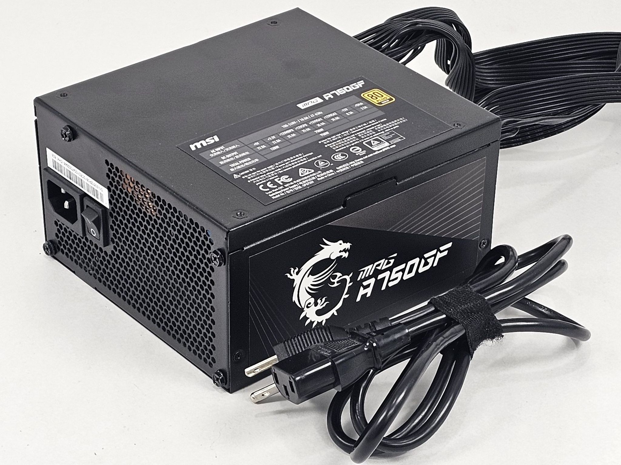 750 Watt PSU MSI MPG A750GF Power Supply