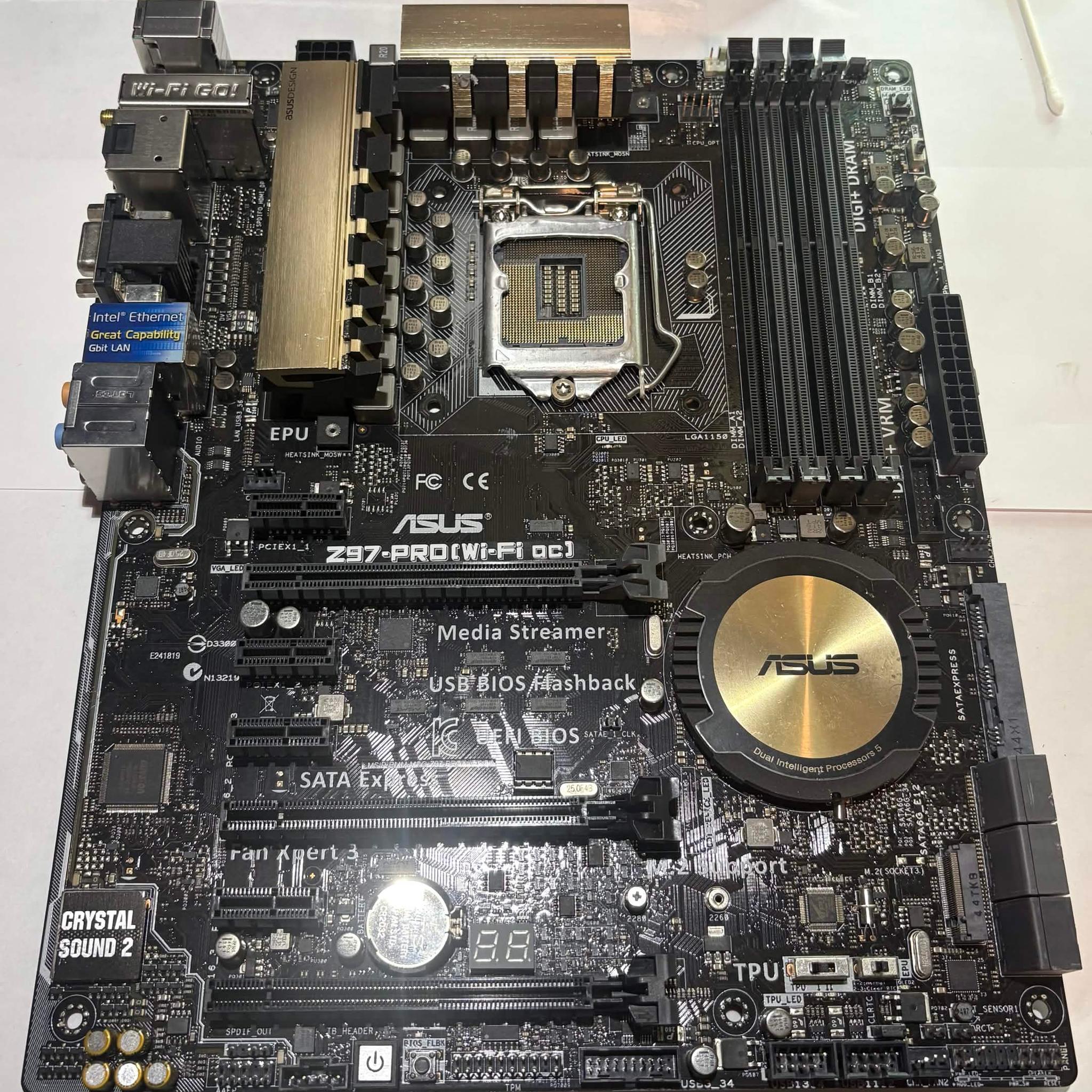 ASUS Z97-PRO (Wi-Fi ac) LGA1150 ATX Motherboard | DDR3 | Wi-Fi GO! | Fully Tested