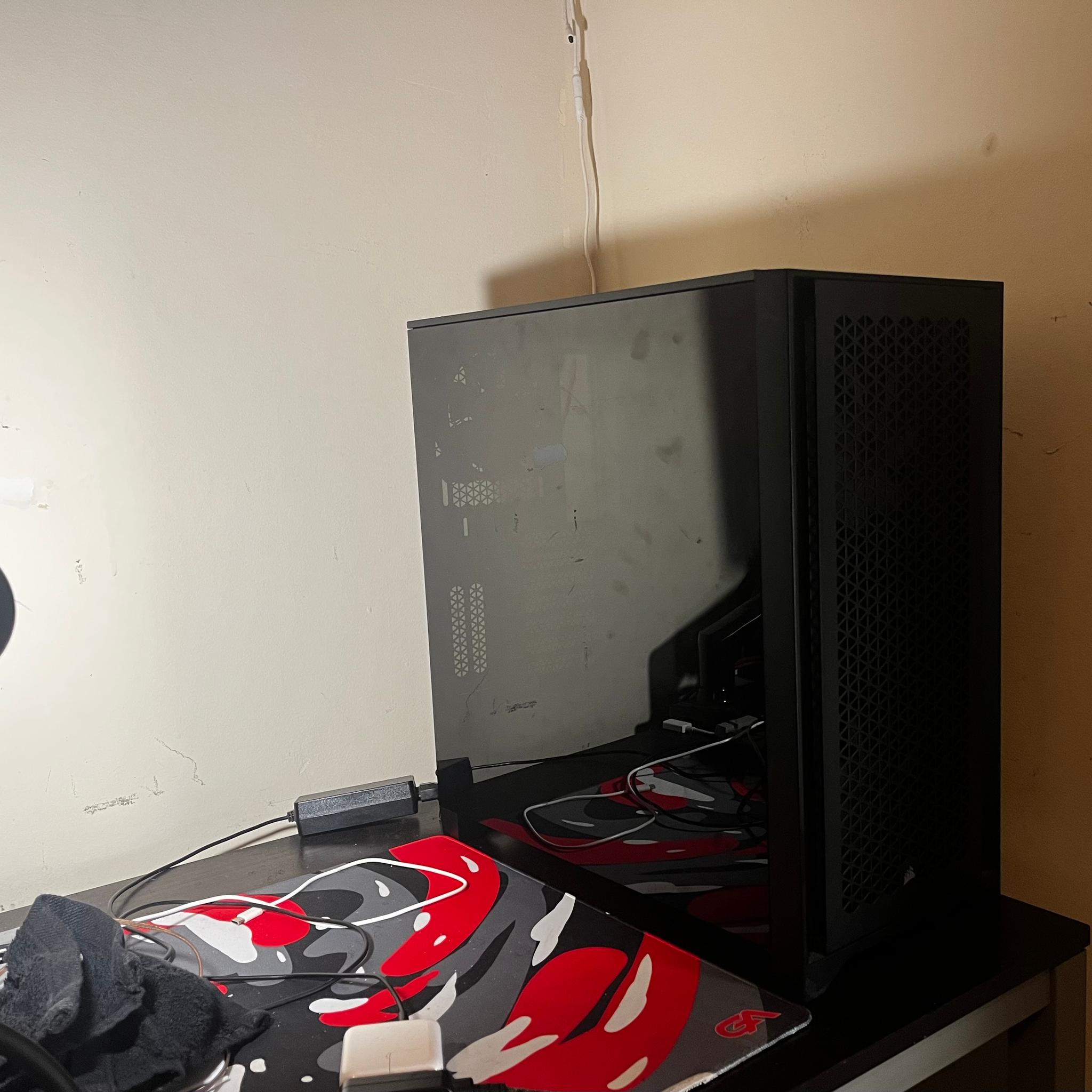 Corsair 4000D AIRFLOW Tempered Glass Mid-Tower ATX PC Case - Black with extra fans