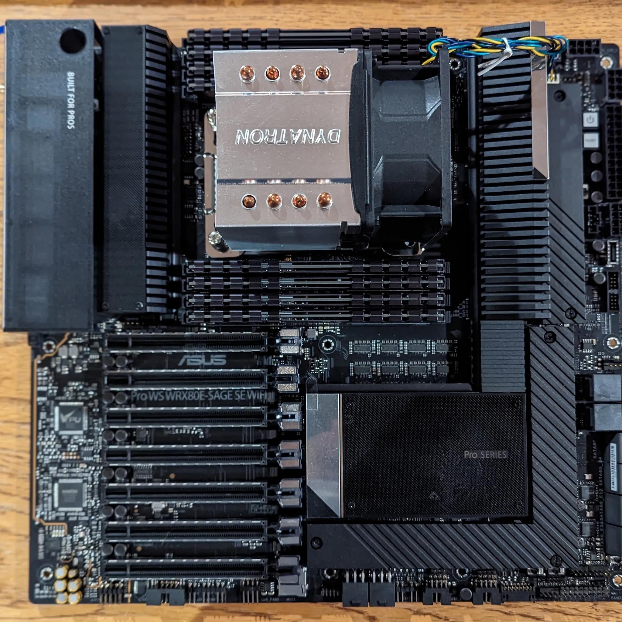 COMBO - ASUS Pro WS WRX80E-SAGE SE WIFI II with AMD Ryzen Threadripper PRO 5955WX CPU - 256gb RAM