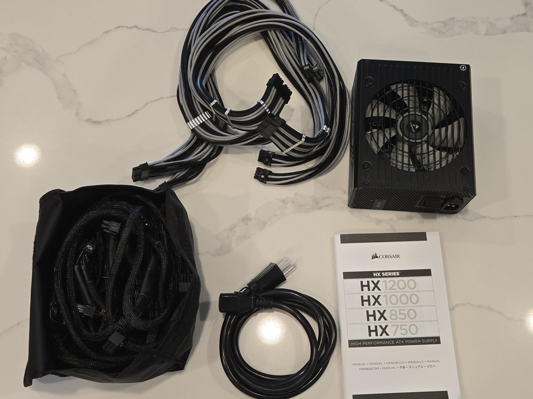 Corsair HX Series HX1000 — 1000 Watt 80 PLUS® PLATINUM Certified Fully Modular PSU