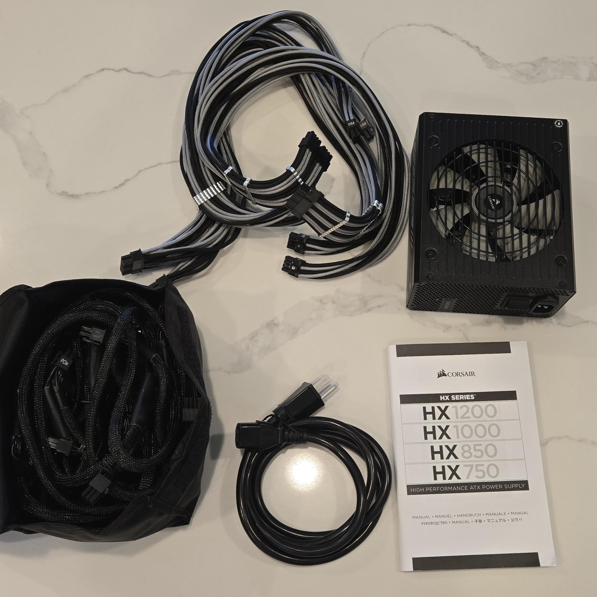 Corsair HX Series HX1000 — 1000 Watt 80 PLUS® PLATINUM Certified Fully Modular PSU