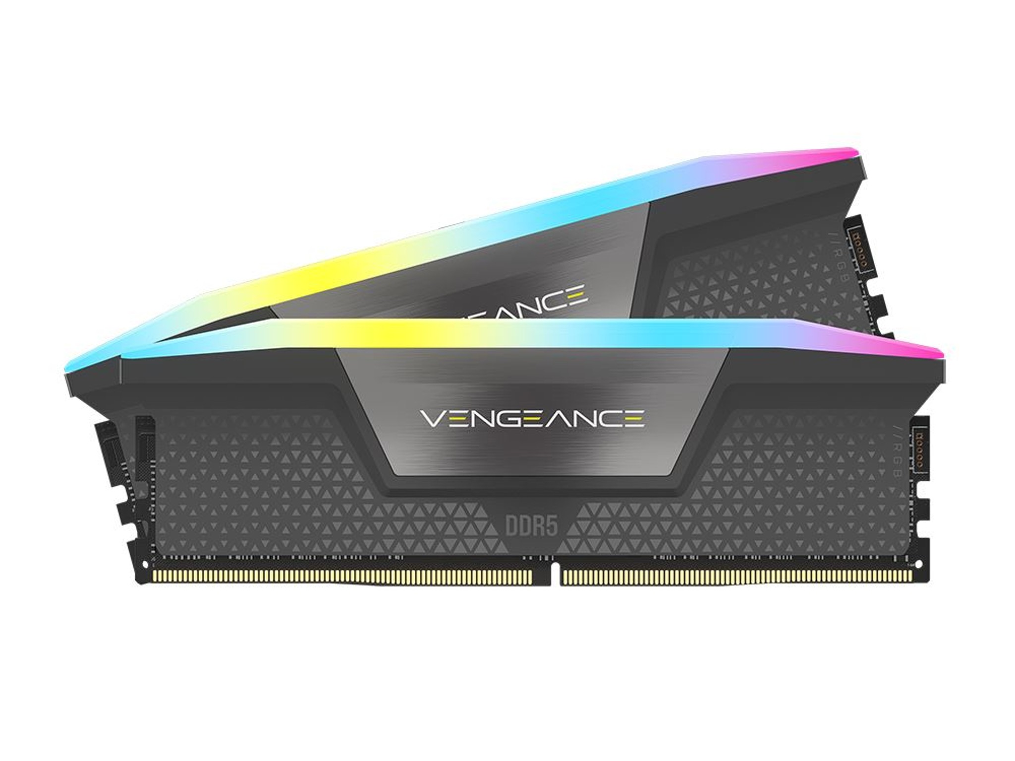 Corsair VENGEANCE RGB 32GB (2 x 16GB) DDR5-6000 PC5-48000 CL36 Dual Channel Desktop Memory Kit Black