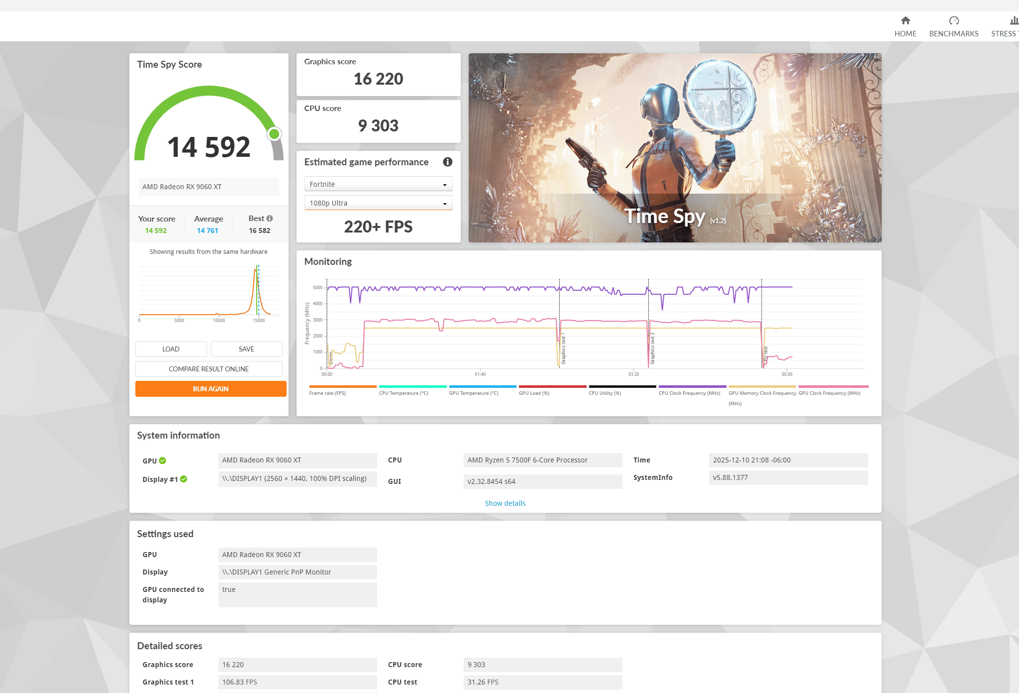 Ryzen 5 7500F | RX 9060 XT 8GB | 16GB DDR5 | 1.5TB SSD