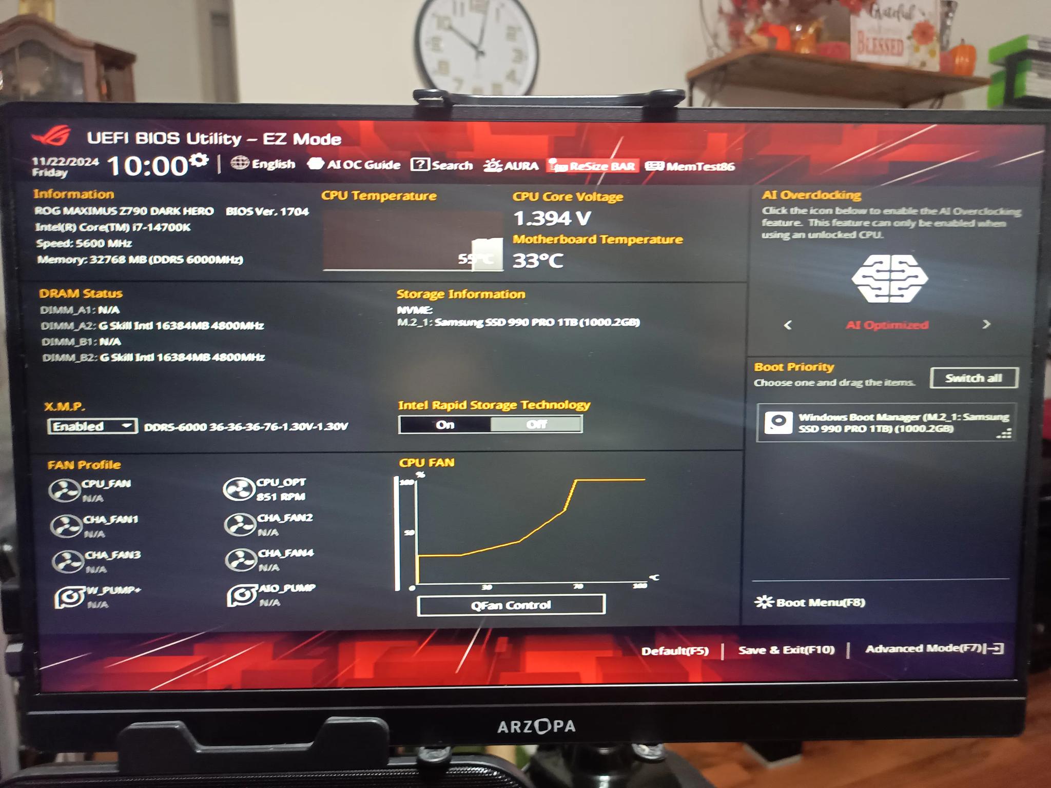 CYBER DEAL !! SWEET COMBO!!! Rog z790 Maximus Dark Hero w/ I7 14700k 32GB Ram, 1 TB M.2
