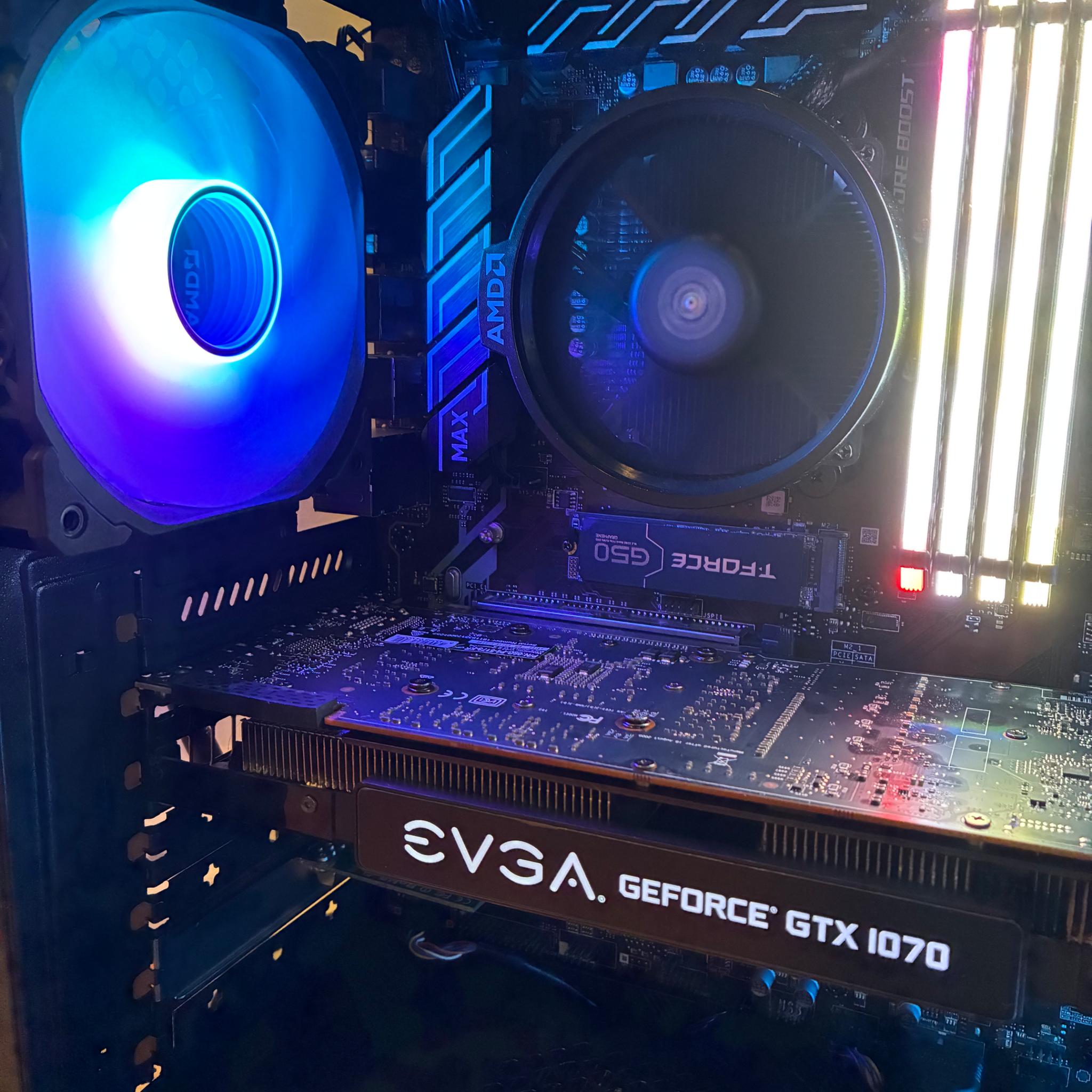 GTX 1070 R5 1600 ARGB GAMING PC 32GB 1TB SSD WiFi WINDOWS 10