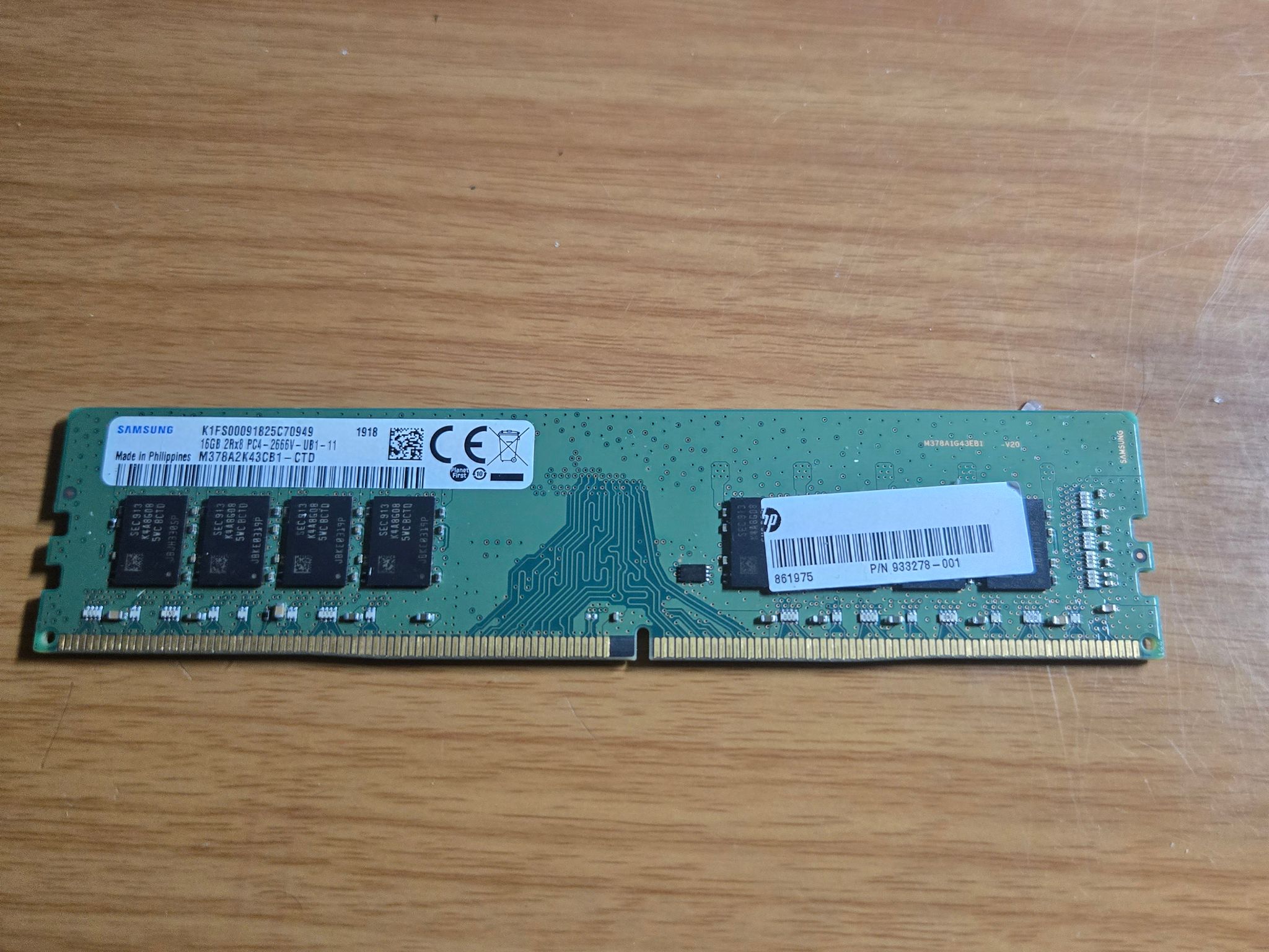 Samsung 32gb of RAM 16gb 2666mhz stick and 16gb (8x2) 2333mhz