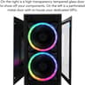 Stratos Mini ITX - Premium Gaming Case - 4x Halo RGB Fans - Fits full size GPUs (Gamemax/OEM)
