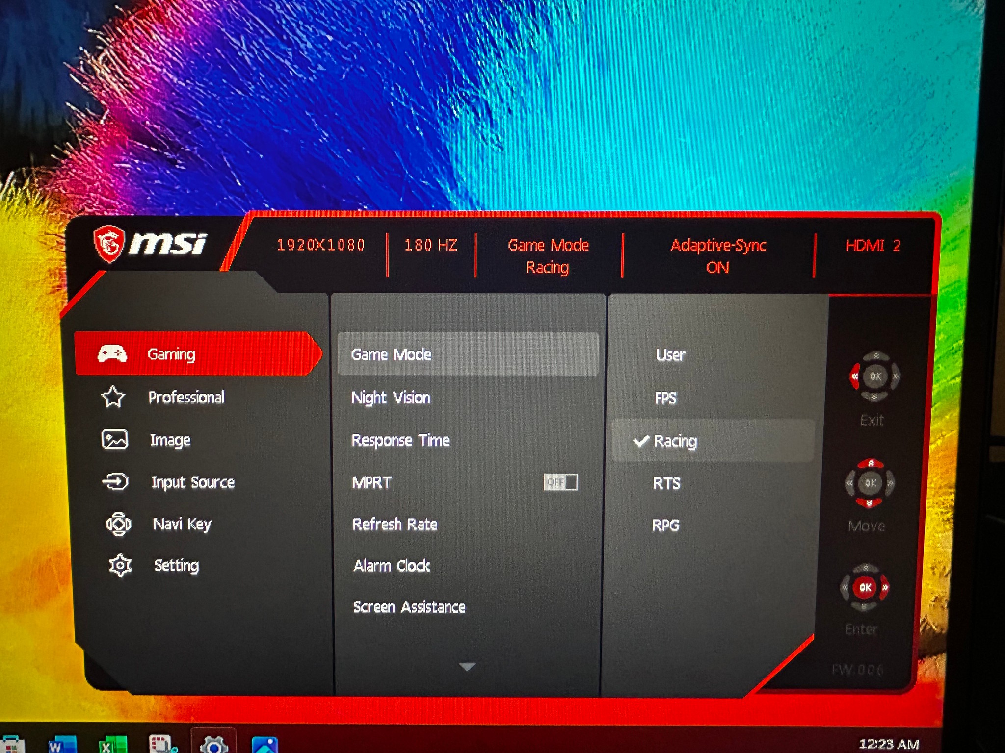 MSI 27" Full HD (1920 x 1080) (180Hz) Gaming Monitor (G2712F)