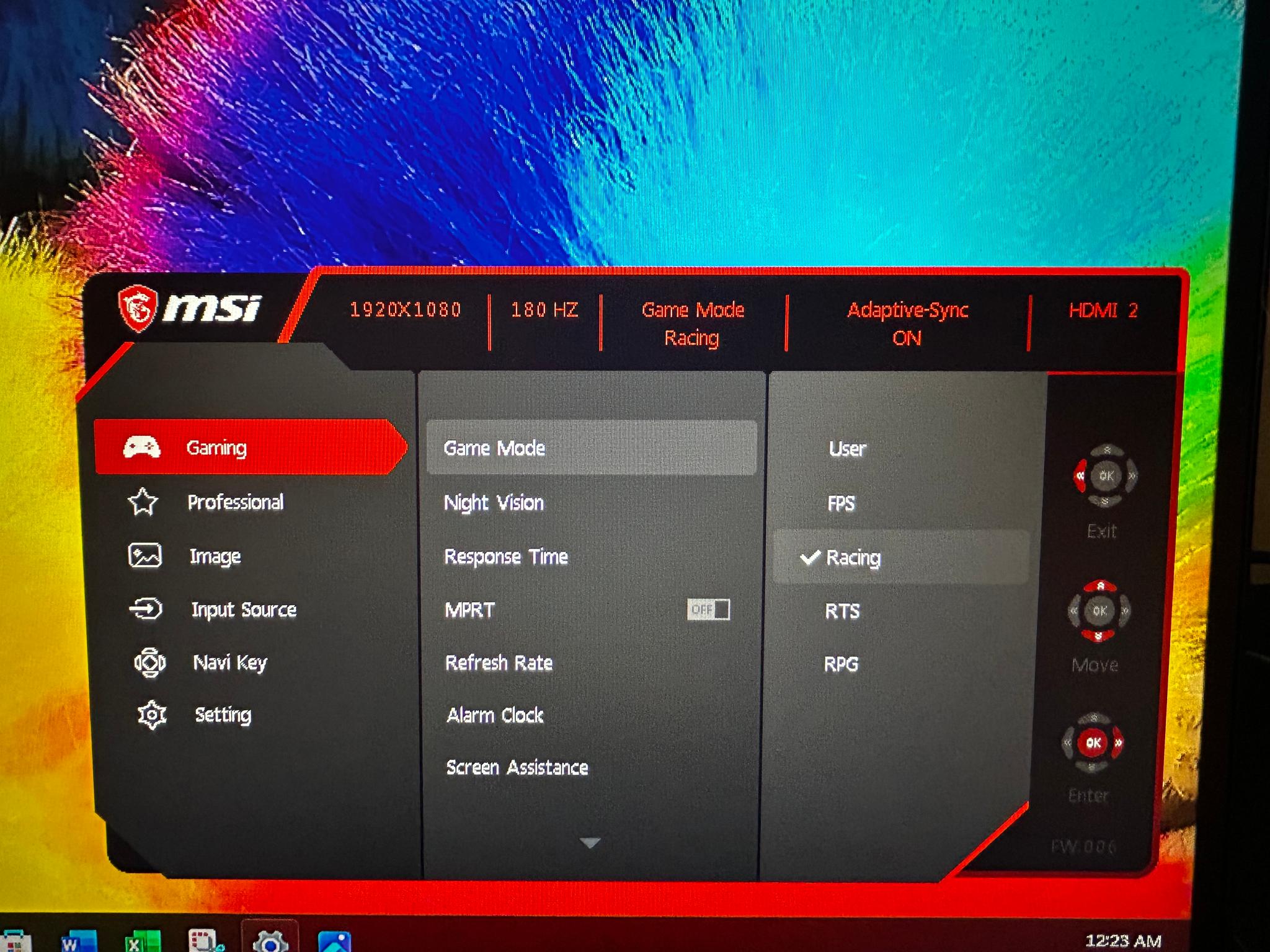 MSI 27" Full HD (1920 x 1080) (180Hz) Gaming Monitor (G2712F)