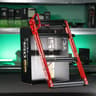 Open-Air Aluminum Test Bench (Black / Red)