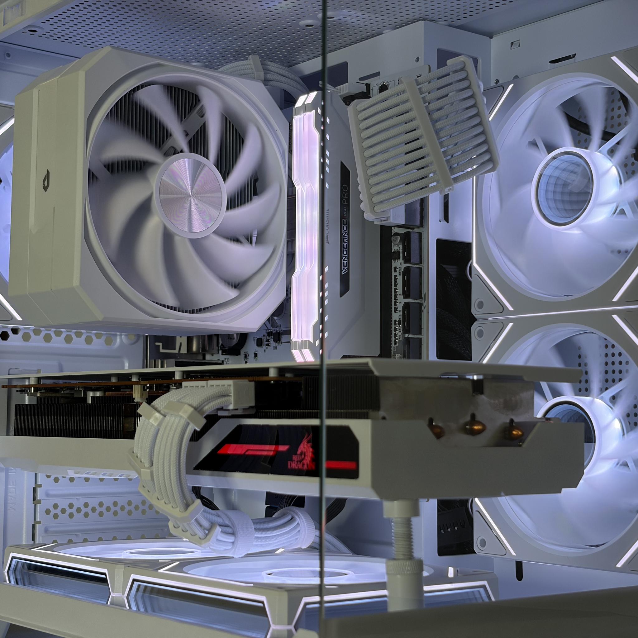 🔥 RX 6800 + Ryzen 5 5600 – White Gaming PC – 1440p Ultra Monster | 1TB NVMe | 16GB RAM