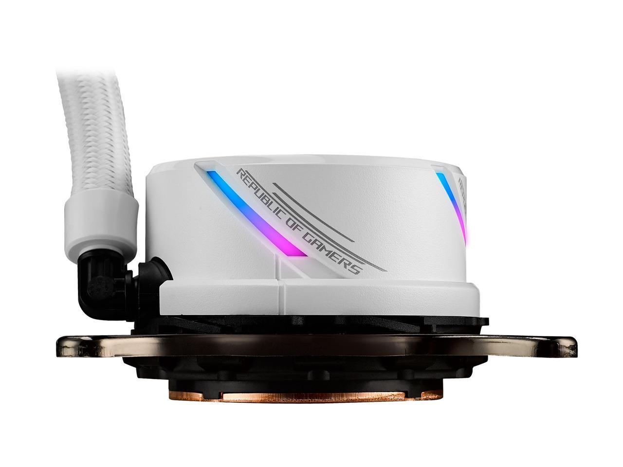 ASUS ROG Strix LC 240 RGB White Edition AIO Liquid CPU Cooler Aura Sync RGB