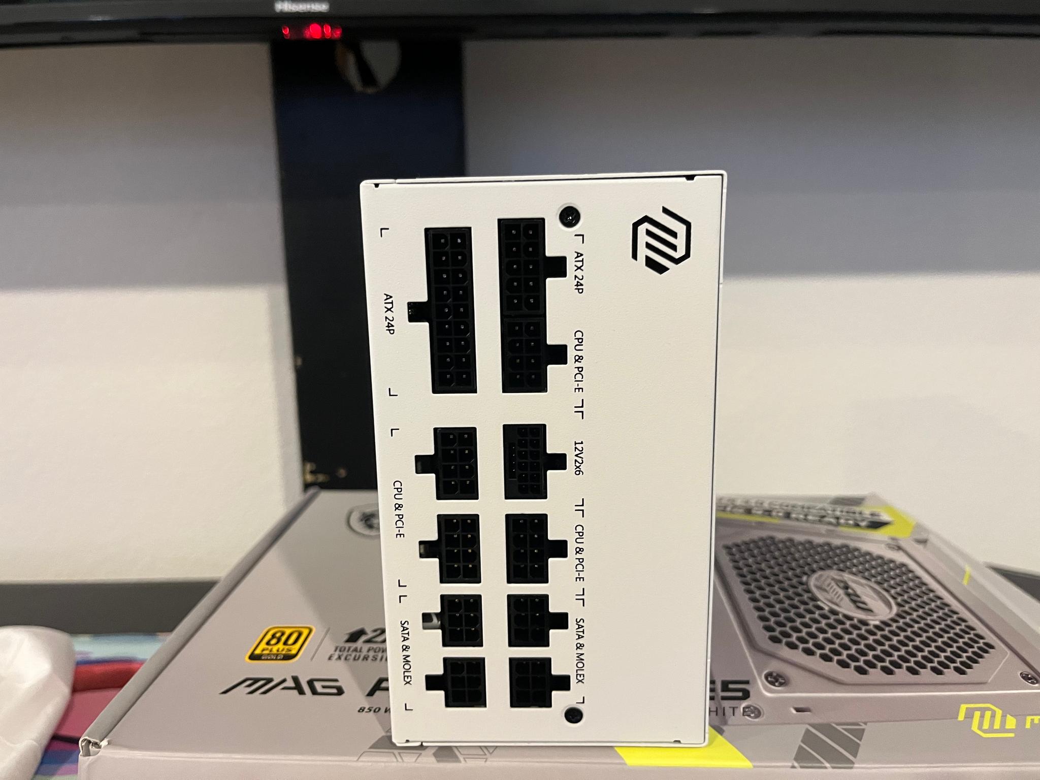 MSI MAG A850GL PCIE5 850 Watt PSU (Like New, Color: White)