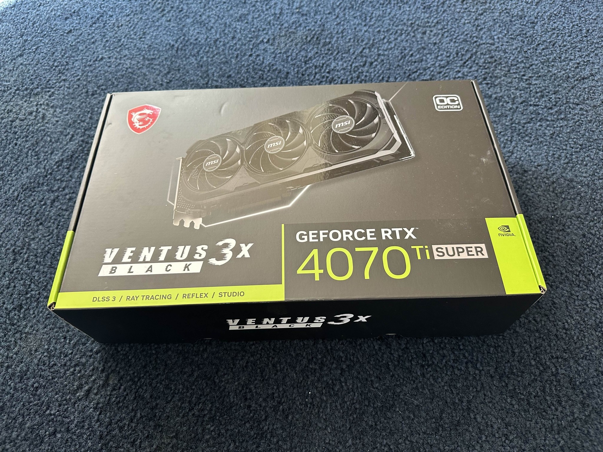 MSI GeForce RTX 4070 Ti Super Ventus 3X Black OC – 16GB GDDR6X