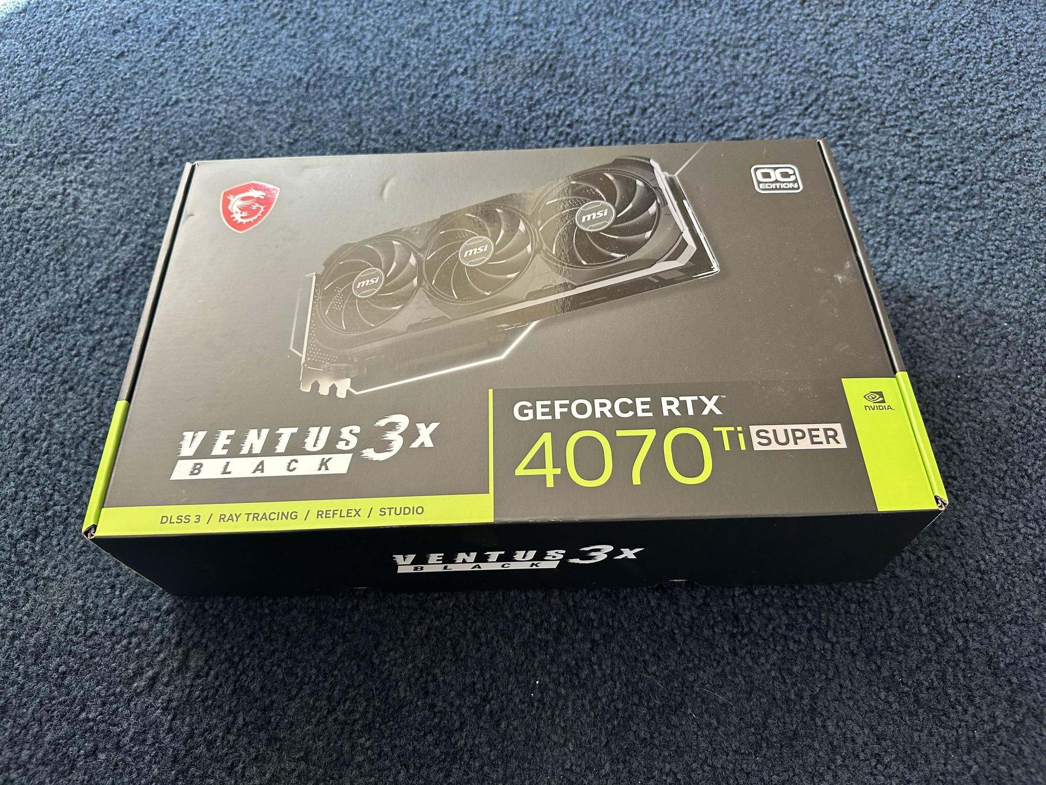 MSI GeForce RTX 4070 Ti Super Ventus 3X Black OC – 16GB GDDR6X