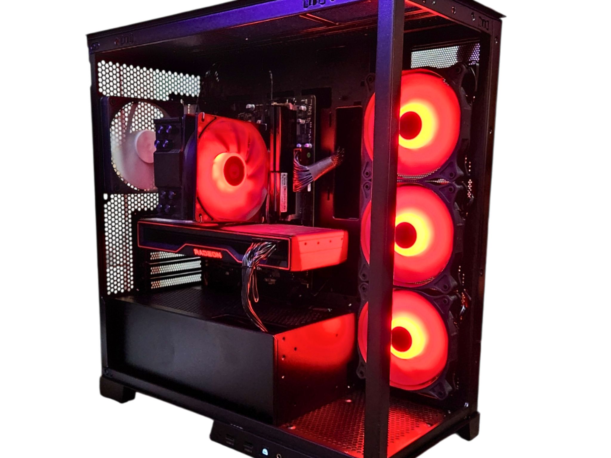 🟥 Hydra 🐍: RX 6800 16GB | Ryzen 5700x | 32GB DDR4 RAM | 1TB SSD | 5 Fans | Black RGB Gaming PC