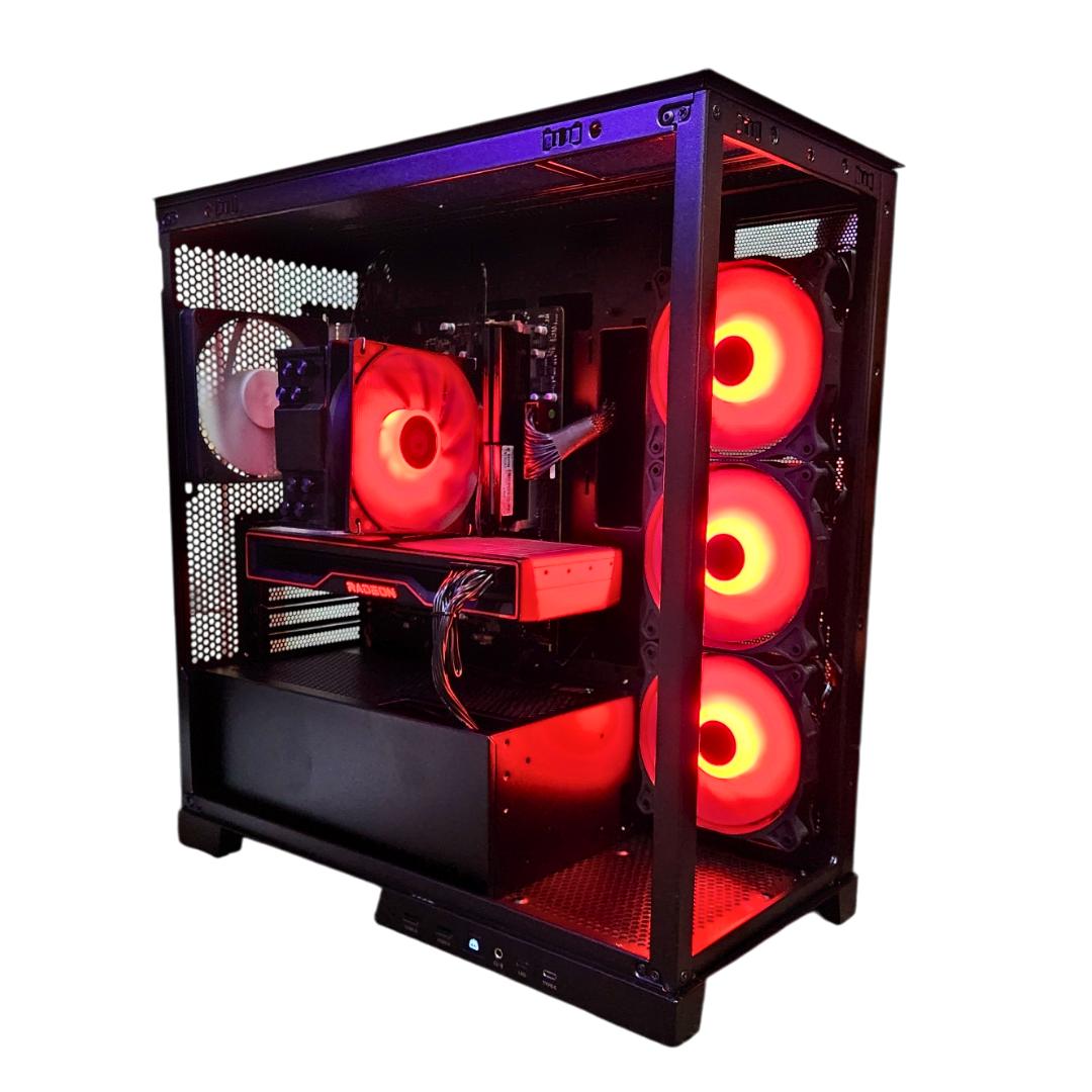 🟥 Hydra 🐍: RX 6800 16GB | Ryzen 5700x | 32GB DDR4 RAM | 1TB SSD | 5 Fans | Black RGB Gaming PC