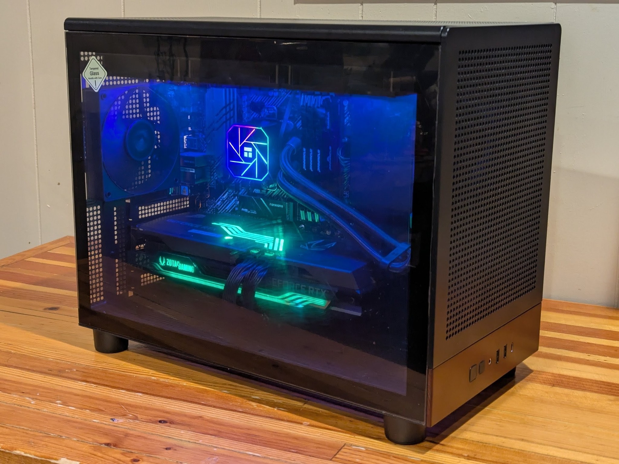 🌲 Ryzen 5 5600 • RTX 3080 • 32GB RAM • 1TB NVMe • RGB + Wood Case