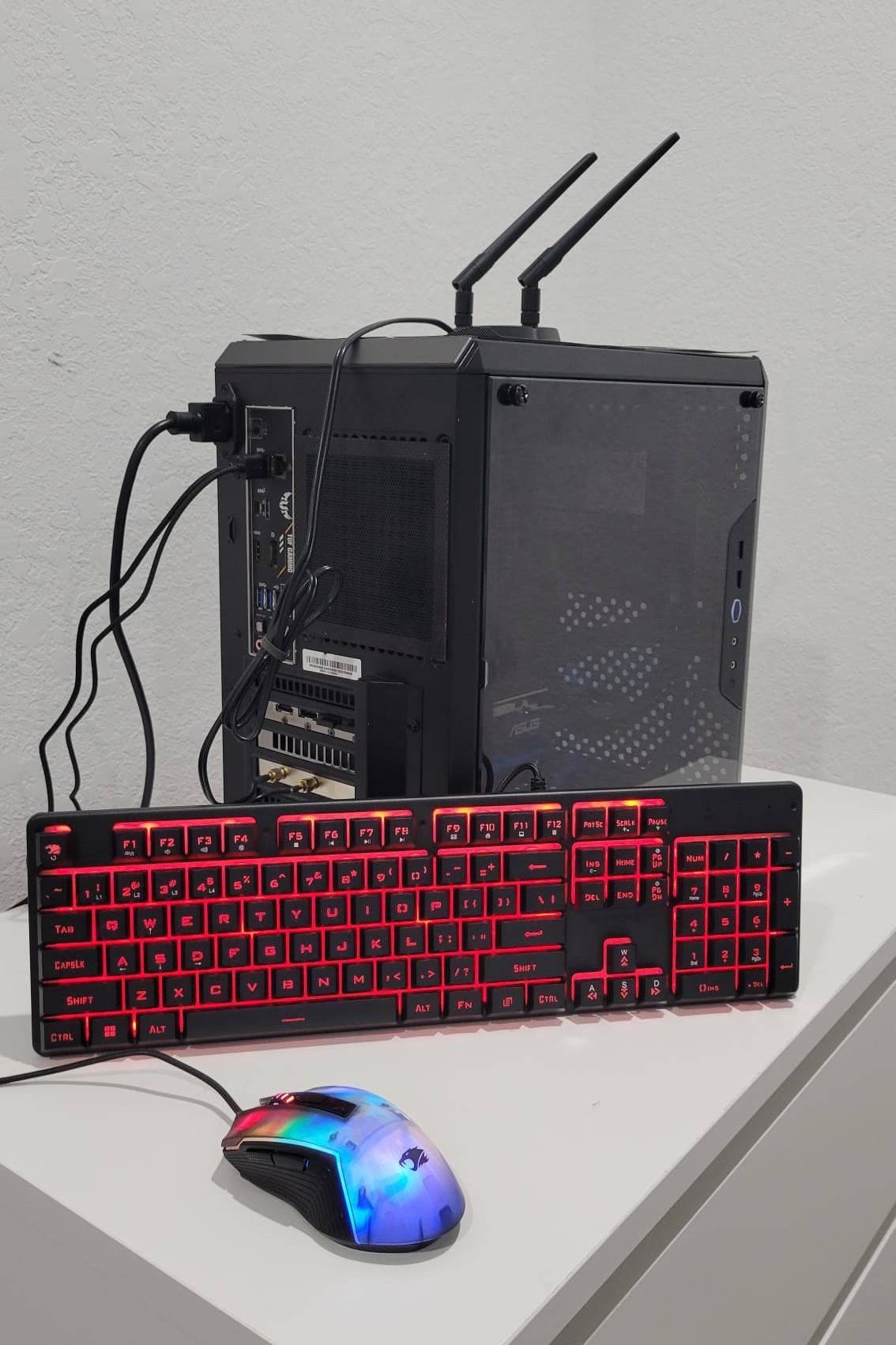 Prebuilt AMD Ryzen 5 5500 / RTX 3060 Gaming PC – 16GB RAM, 500GB NVMe, RGB Keyboard + Mouse