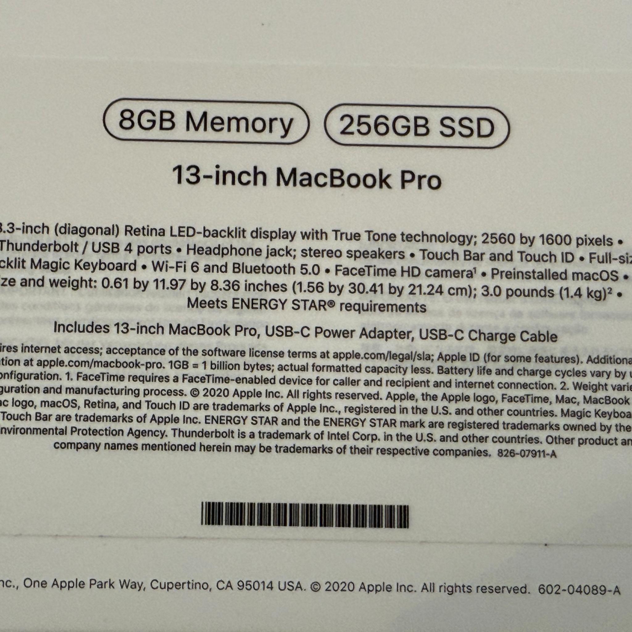 M1 Macbook Pro 13” 8gb 256gb
