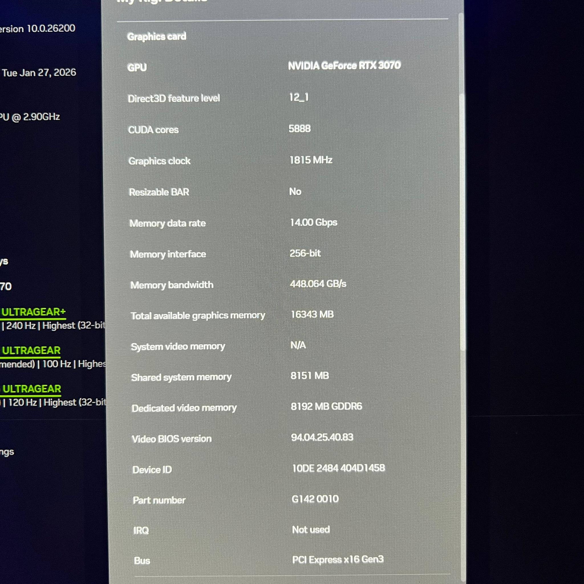 Gigabyte Vision OC GeForce RTX 3070
