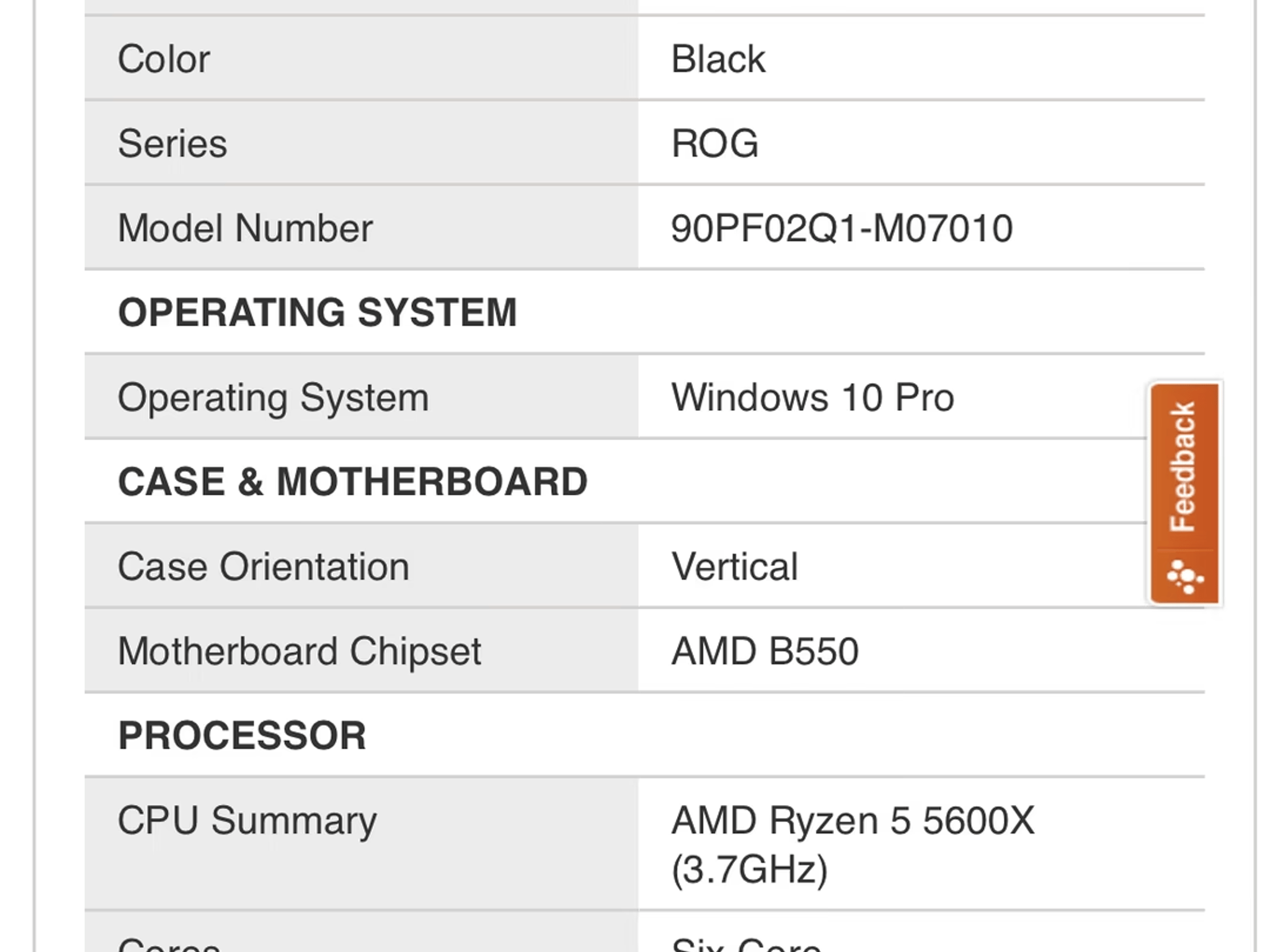 Asus RoG Strix GA15 GA15DK-MB571 Gaming PC Platinum Collection RTX 3070 Ryzen 5 5600x