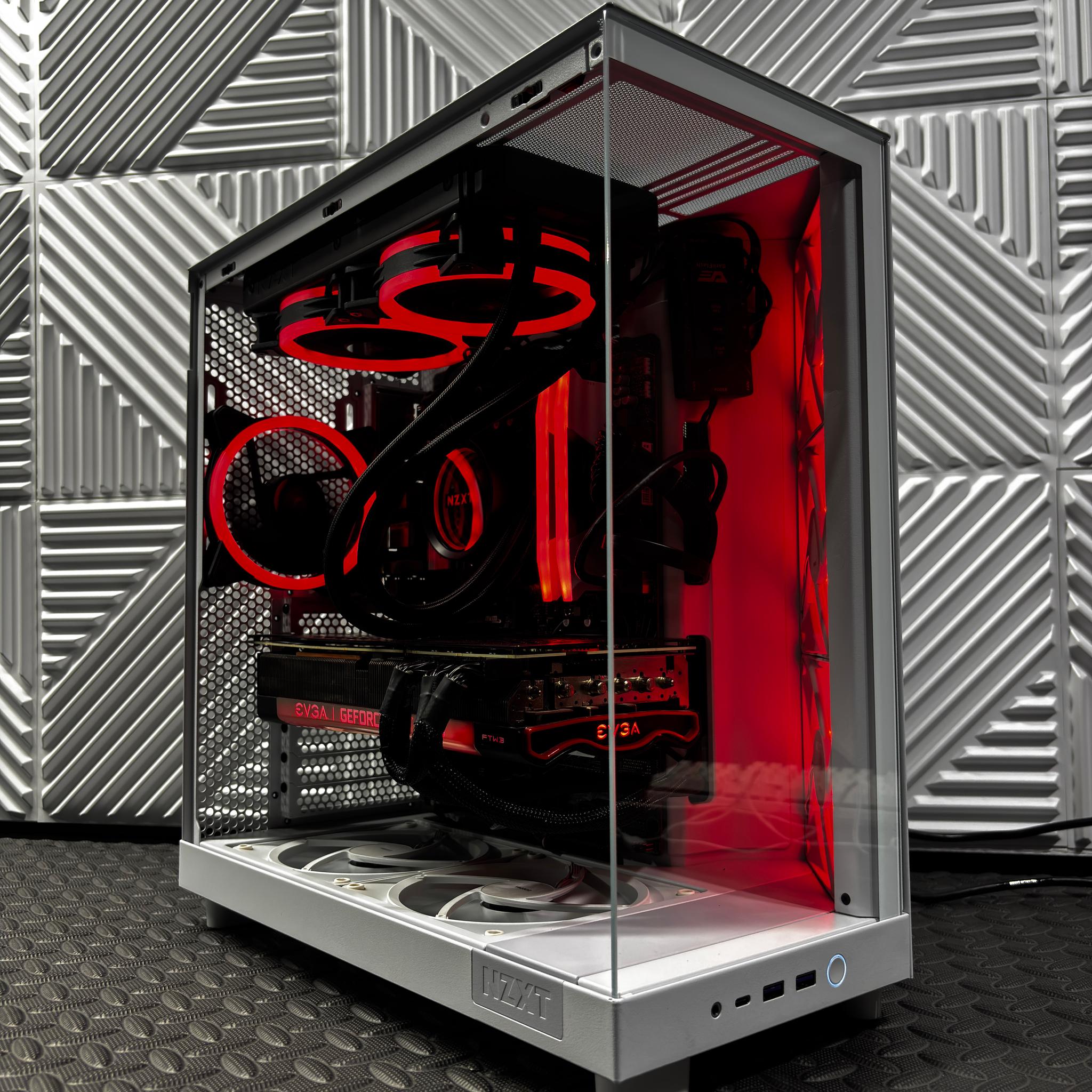 White RGB Gaming PC | RTX 3080 FTW3 Ultra | Ryzen 5 7600 | 32GB DDR5 | NZXT H6 Flow
