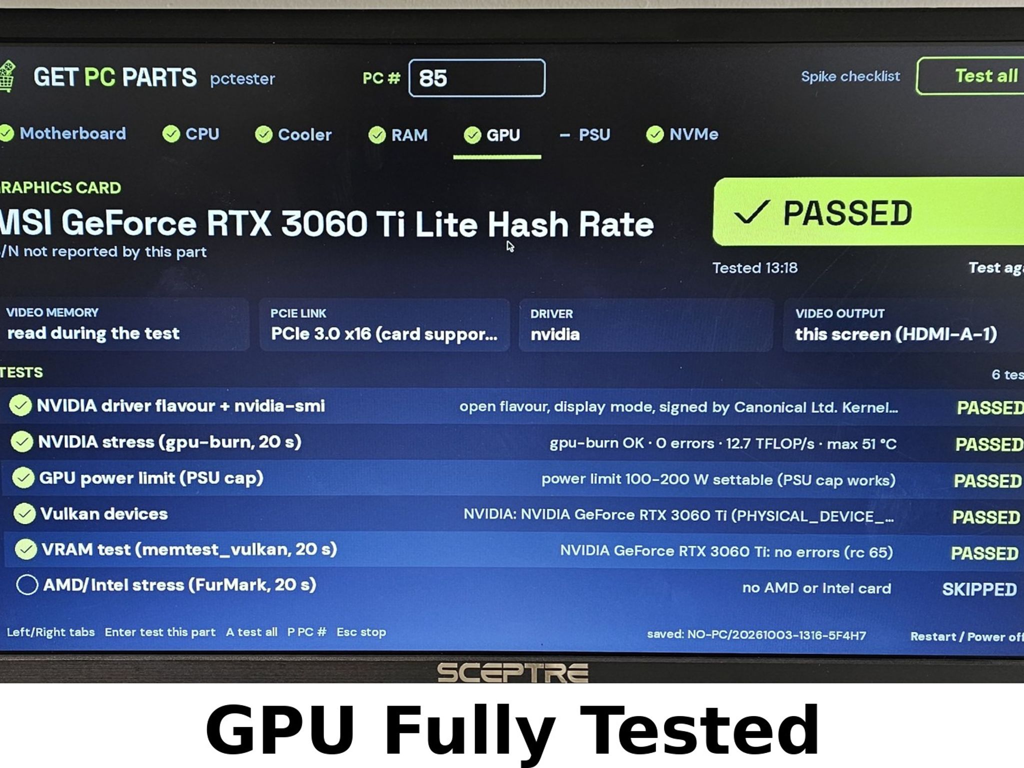 RTX 3060 Ti MSI Ventus 2X 8GB