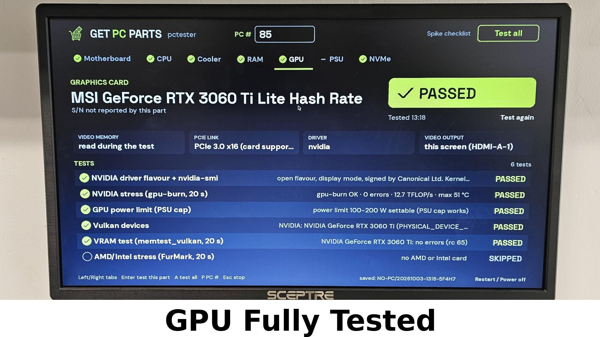 RTX 3060 Ti MSI Ventus 2X 8GB