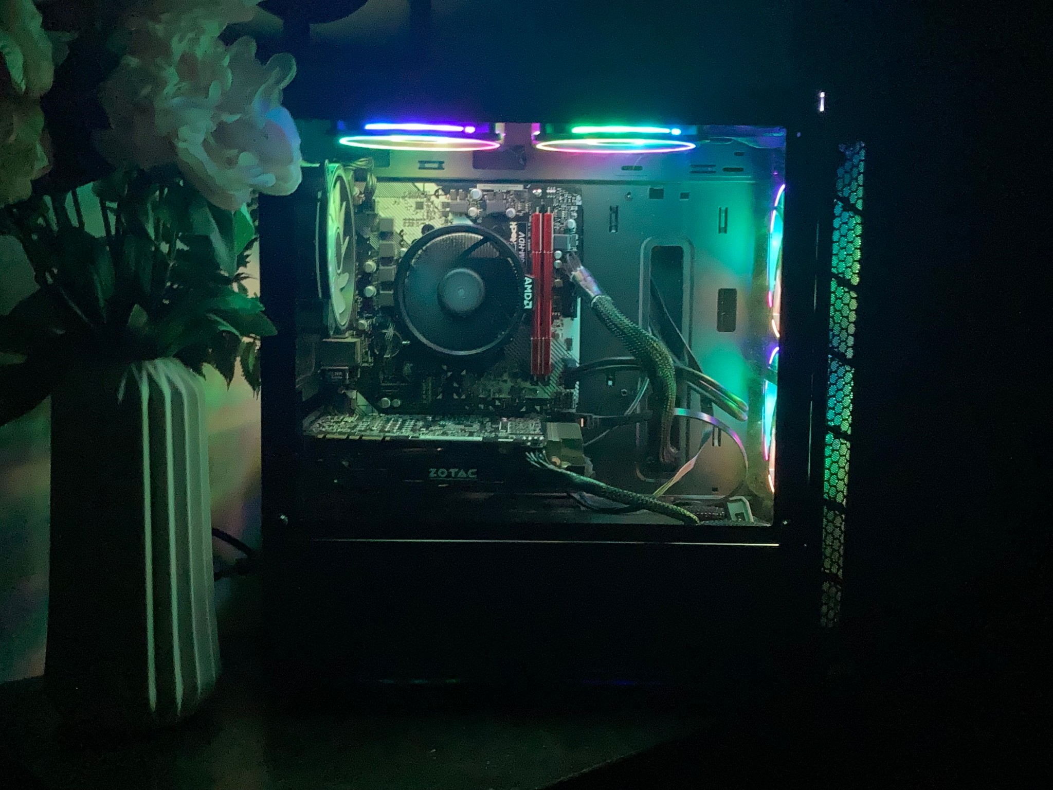 High-Performance Gaming PC – Ryzen 7 + GTX 1070 | 16GB RAM | RGB Setup