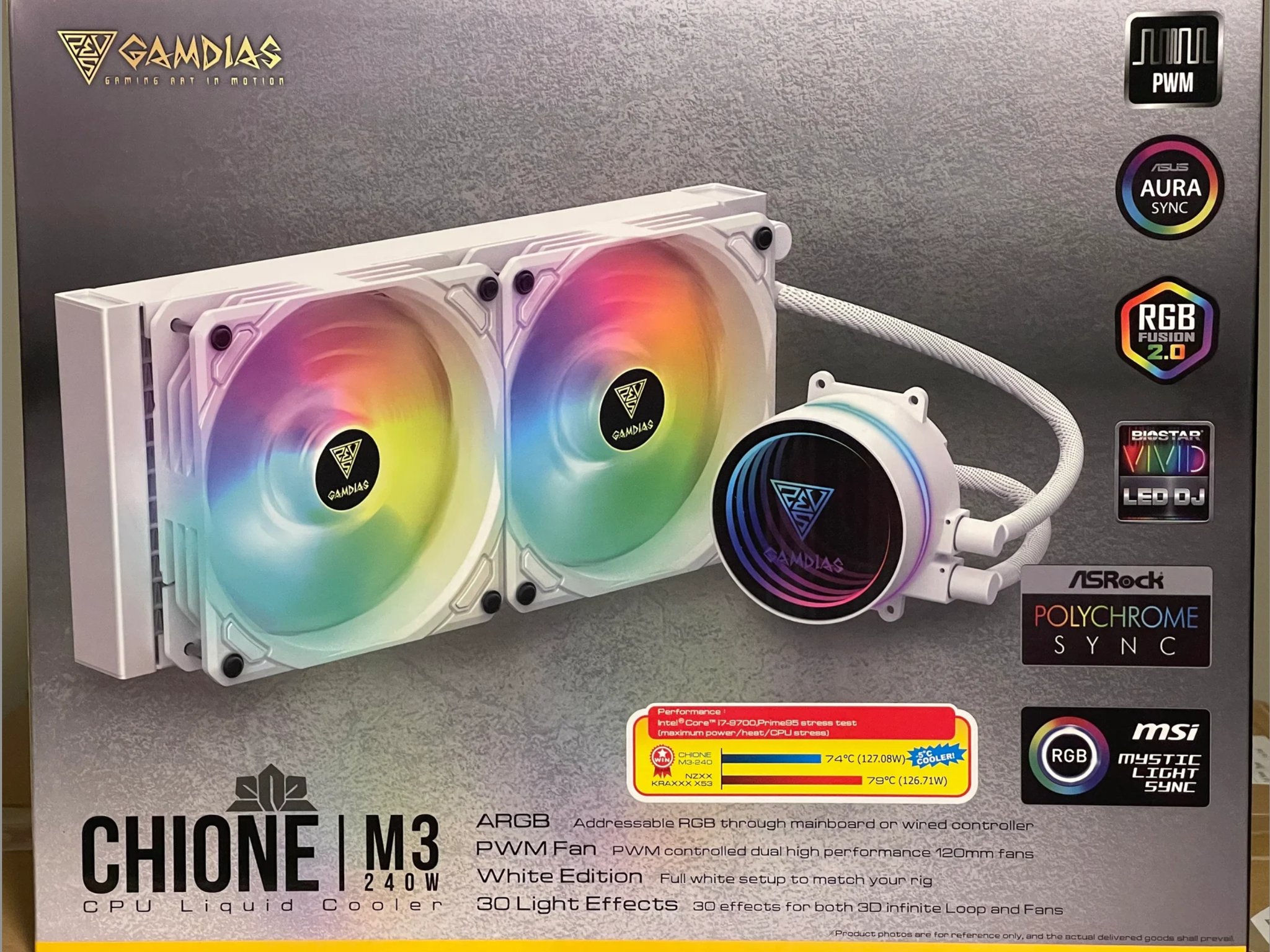 CHIONE M3-240W CPU Cooler | White