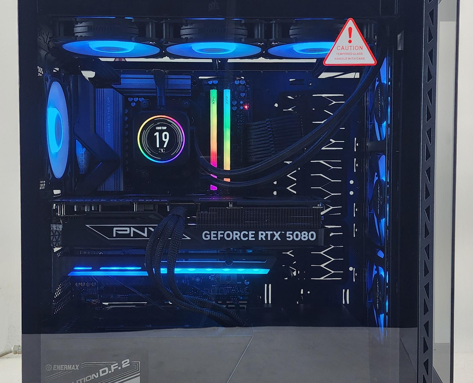 Gaming PC Ryzen 7 9850X3D 32GB RAM 2TB SSD RTX 5080 16GB Windows 11 Computer