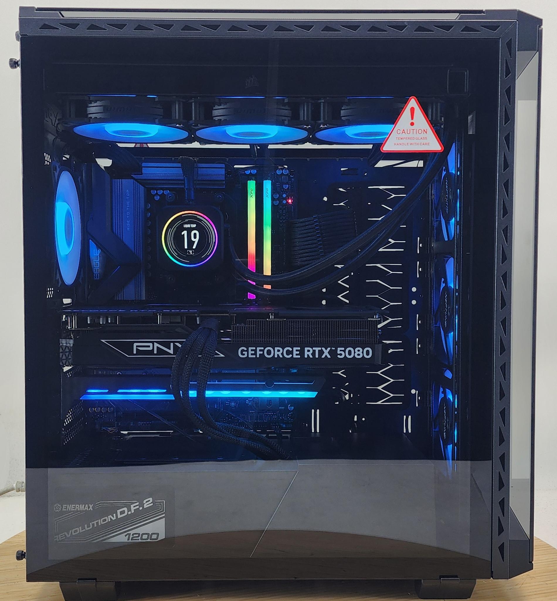 Gaming PC Ryzen 7 9850X3D 32GB RAM 2TB SSD RTX 5080 16GB Windows 11 Computer