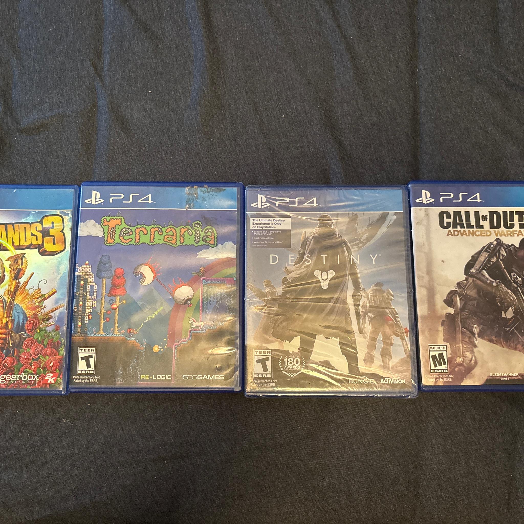 PS4 4-Game Bundle Borderlands 3 Terraria Destiny COD Advanced Warfare