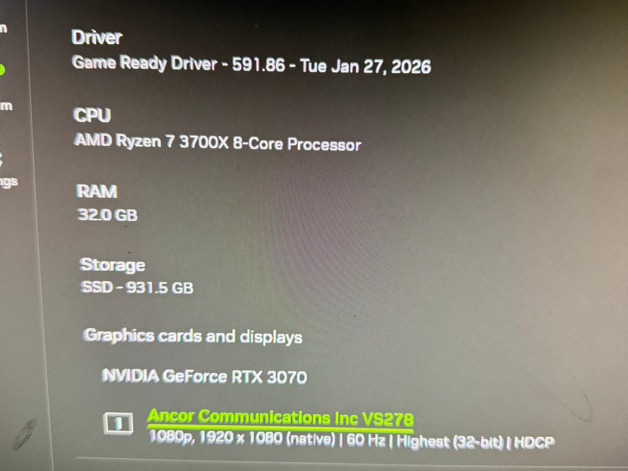 1440p Gaming Beast | RTX 3070 | Ryzen 7 3700X | 32GB DDR4 | WIFI
