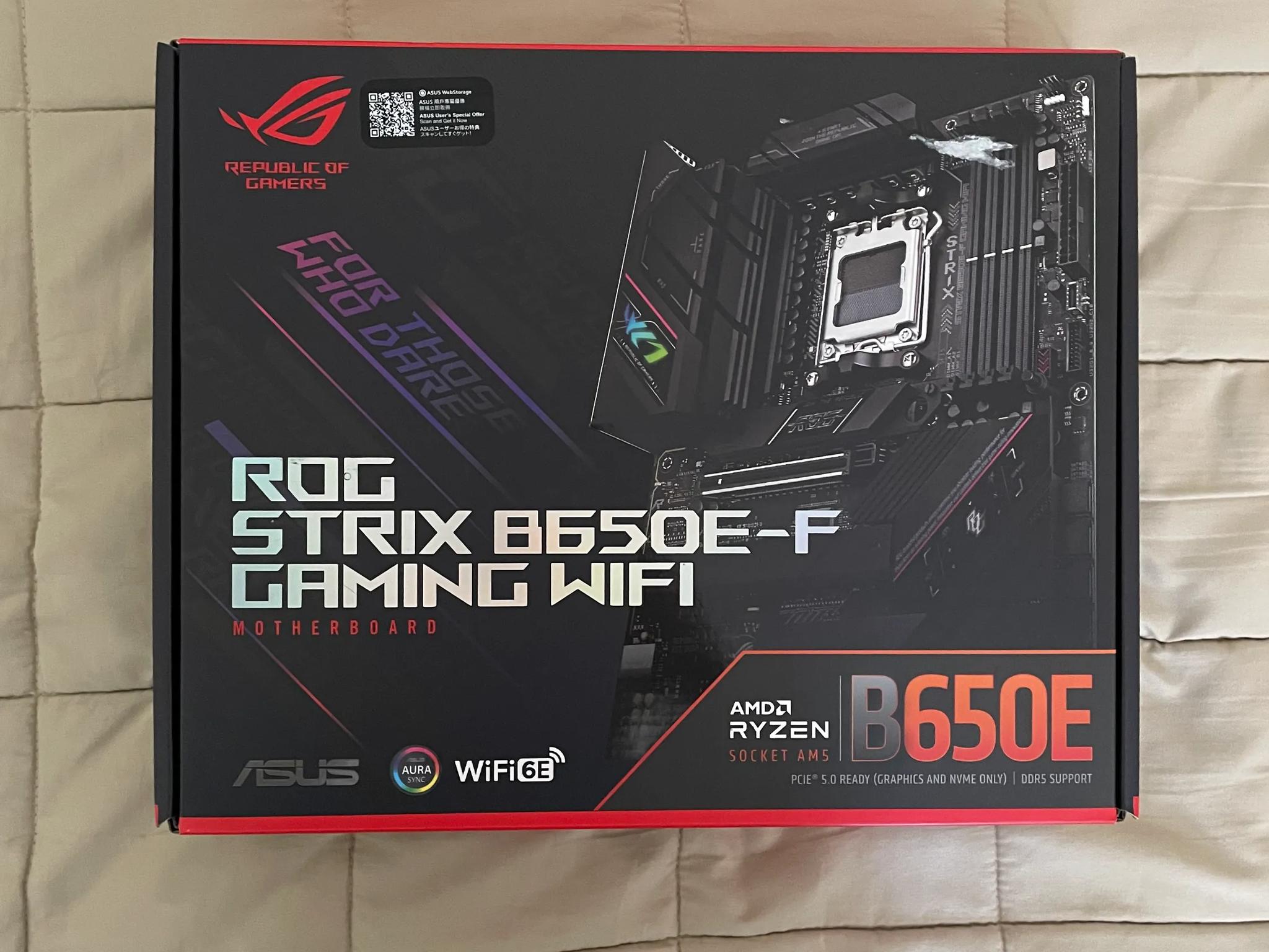 ASUS ROG STRIX B650E-F GAMING WIFI AM5 ATX Motherboard