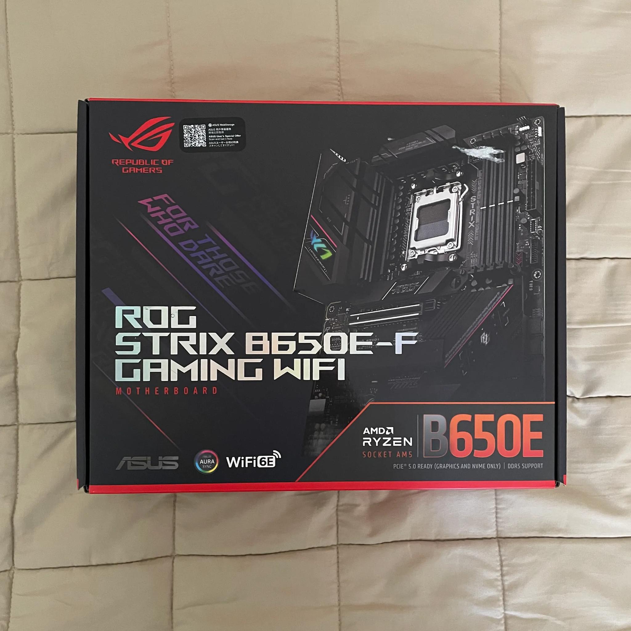 ASUS ROG STRIX B650E-F GAMING WIFI AM5 ATX Motherboard