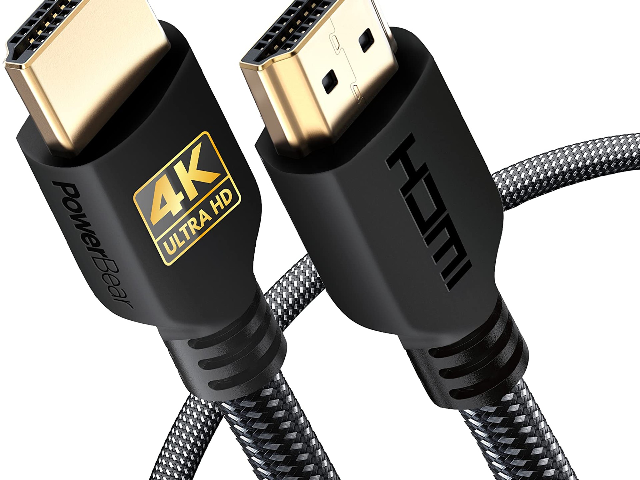 HDMI Cable 3 ft 2 Pack Short Hdmi Cable Braided Nylon & Gold Connectors 4K @ 60Hz Ultra HD 2K 1080p