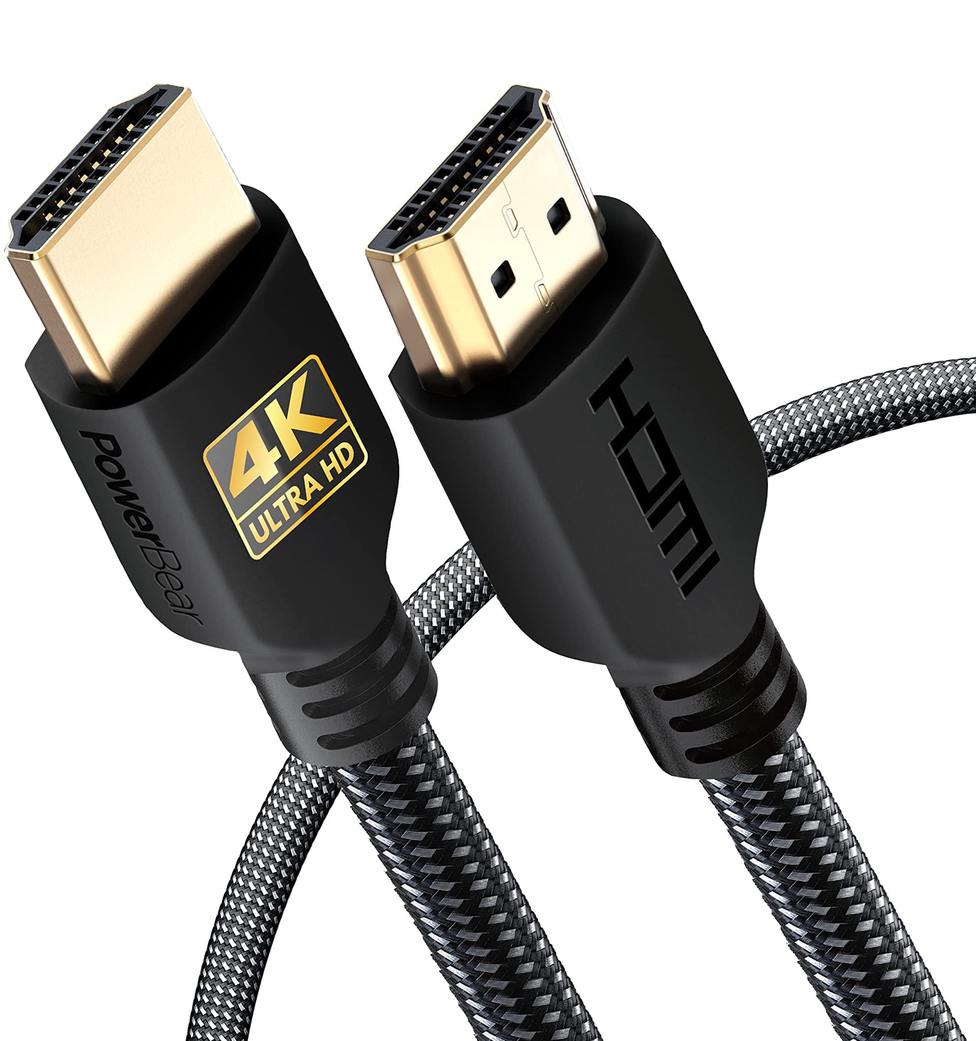 HDMI Cable 3 ft 2 Pack Short Hdmi Cable Braided Nylon & Gold Connectors 4K @ 60Hz Ultra HD 2K 1080p
