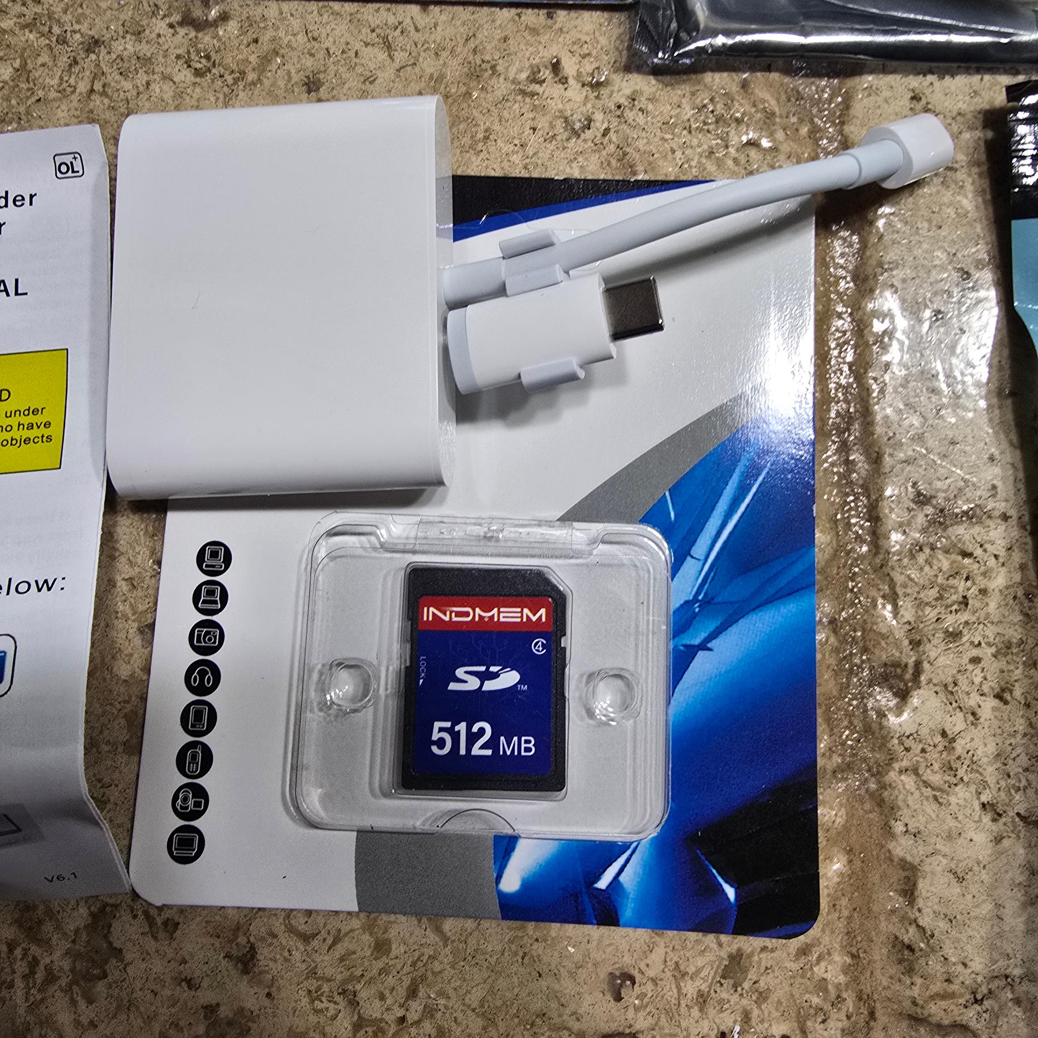 SD and TF Card MicroSD Card Adapter Reader 512mb SD Included IPAD IPHONE USB C Galaxy Note Samsung