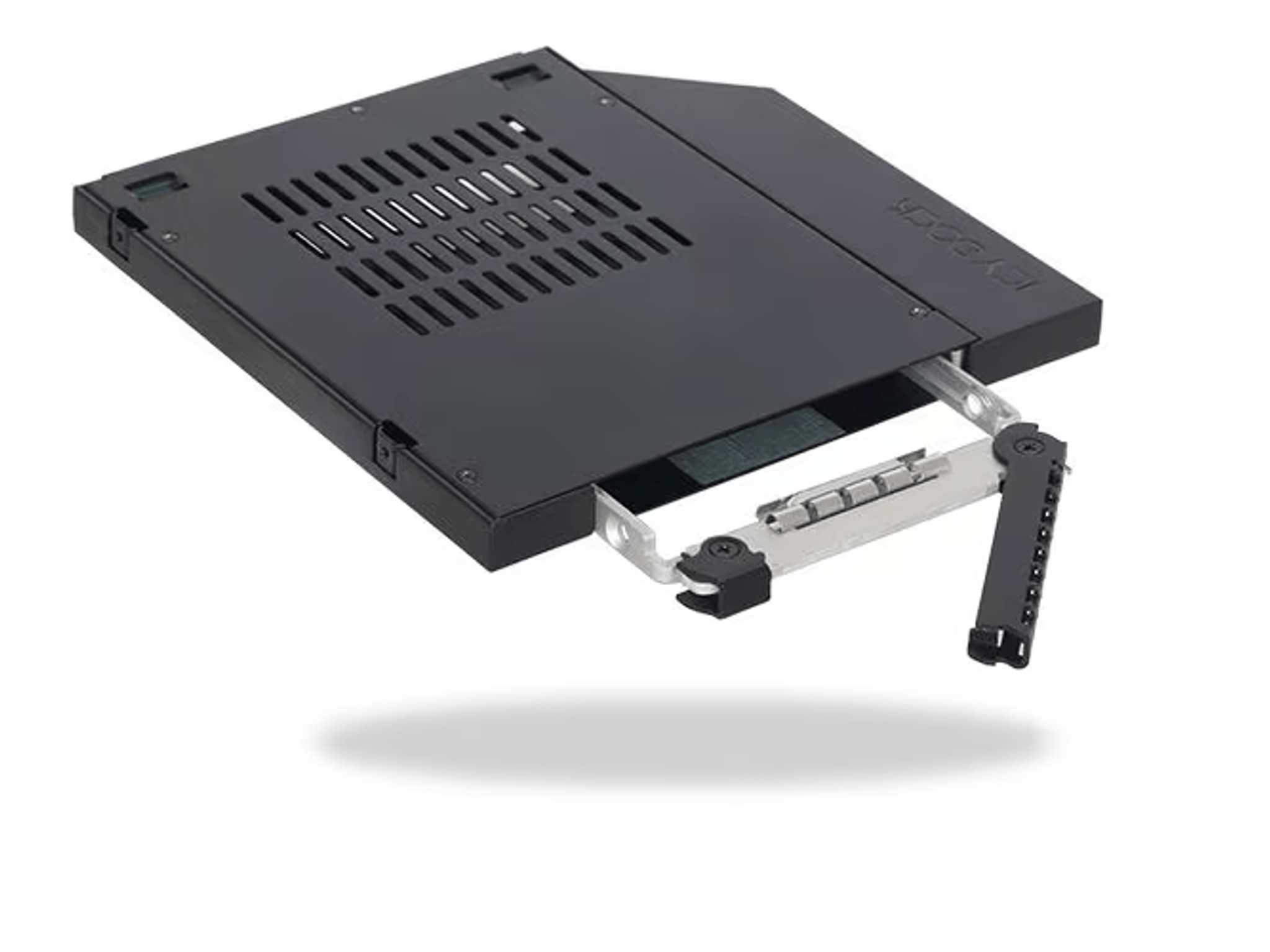 BNIB Icy Dock MB411SPO-2B 2.5" SAS/ SATA Mobile Rack for Ultra Slim ODD Bay