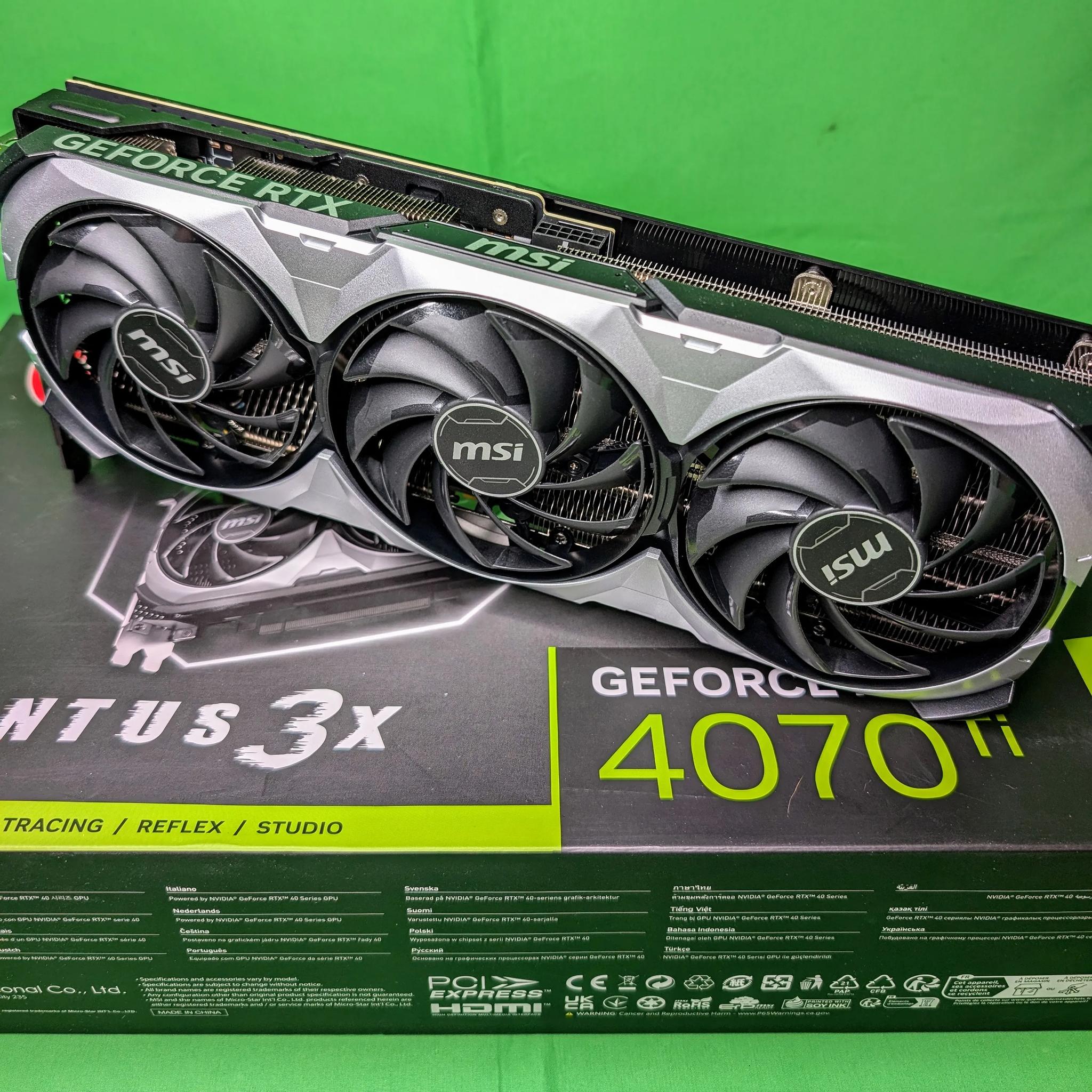 MSI RTX 4070Ti 12GB VENTUS 3X OC 12GB DDR6X